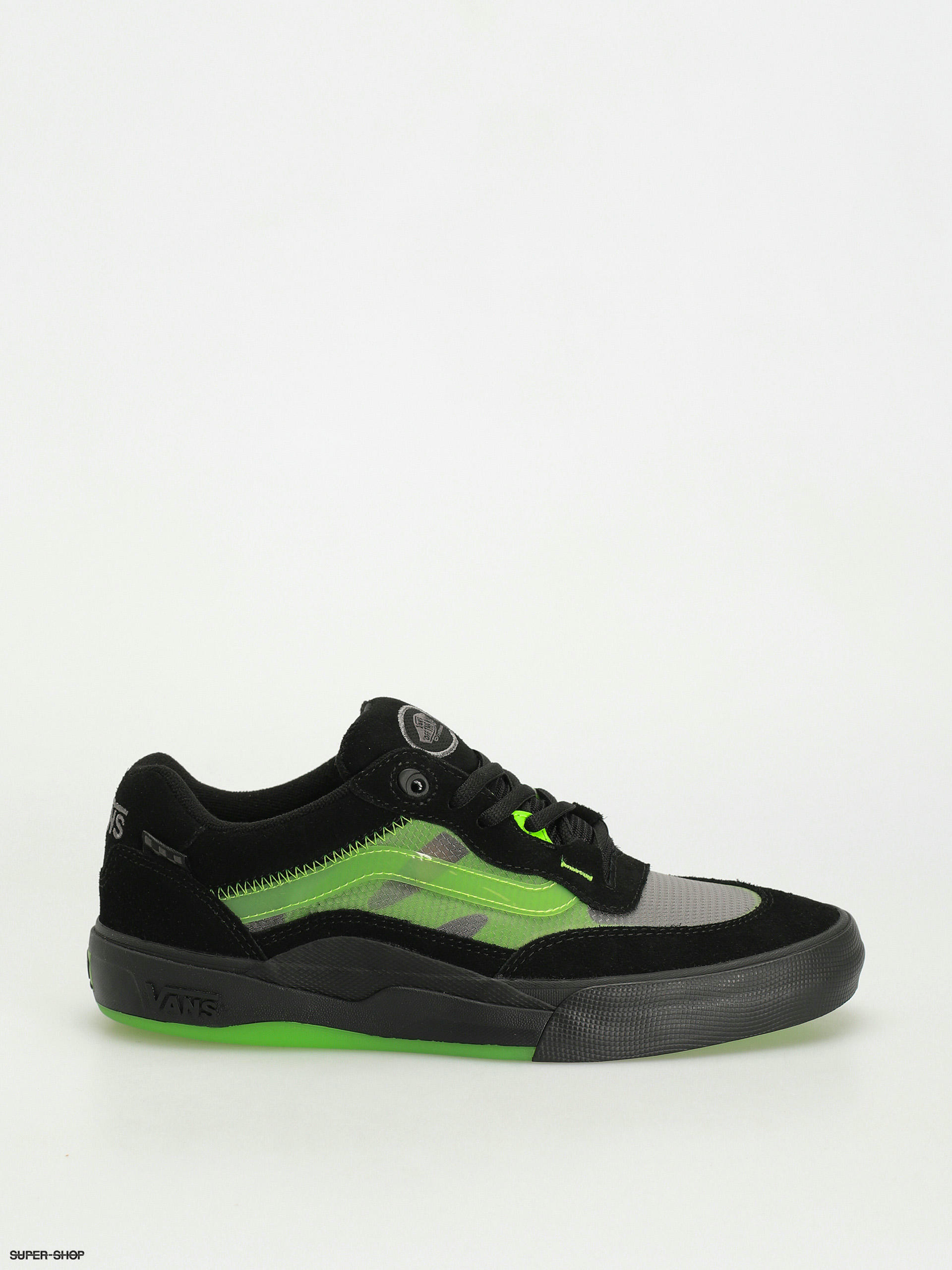 Vans Wayvee Shoes black glow skulls green black