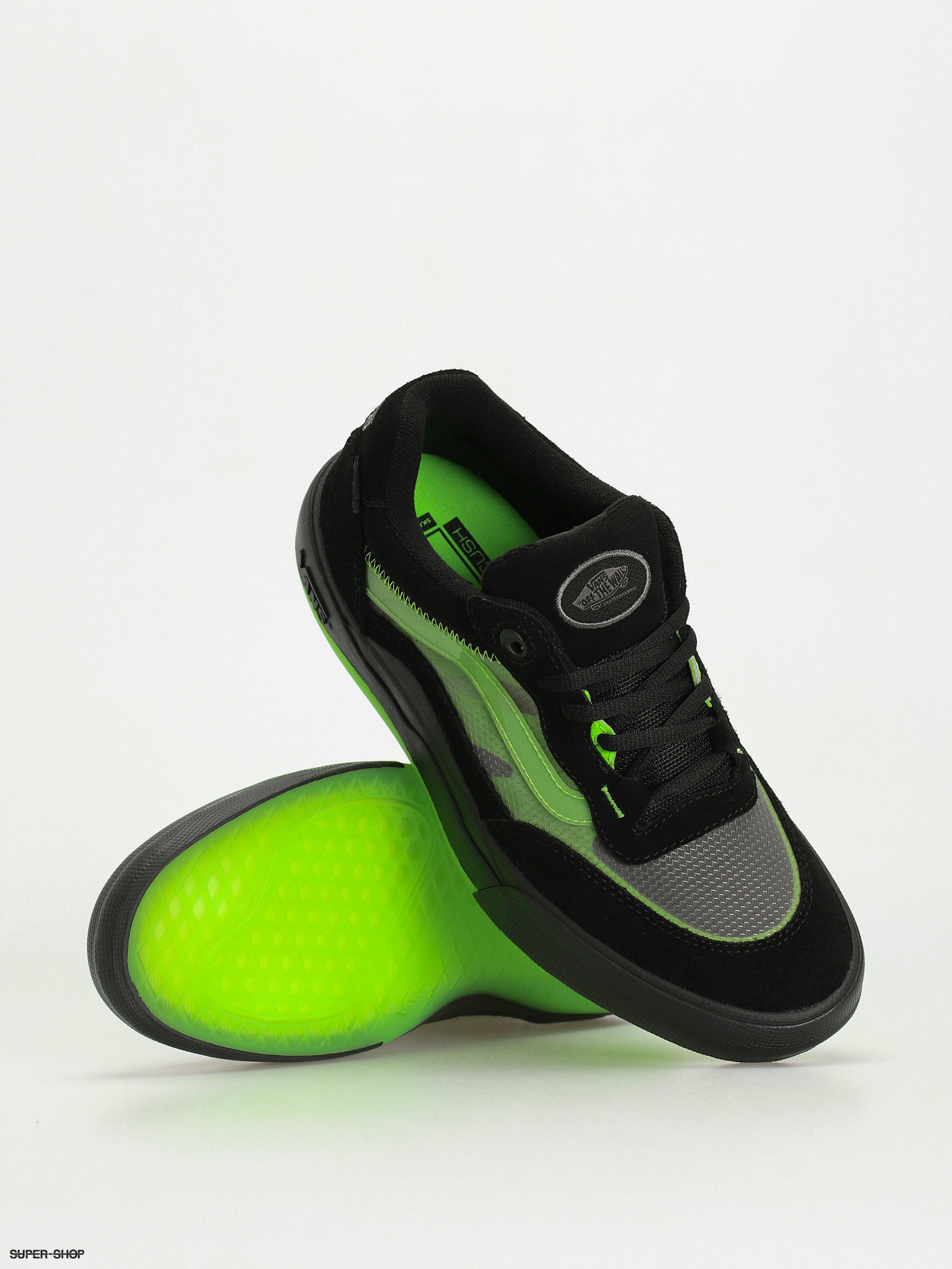 Green and hot sale black vans