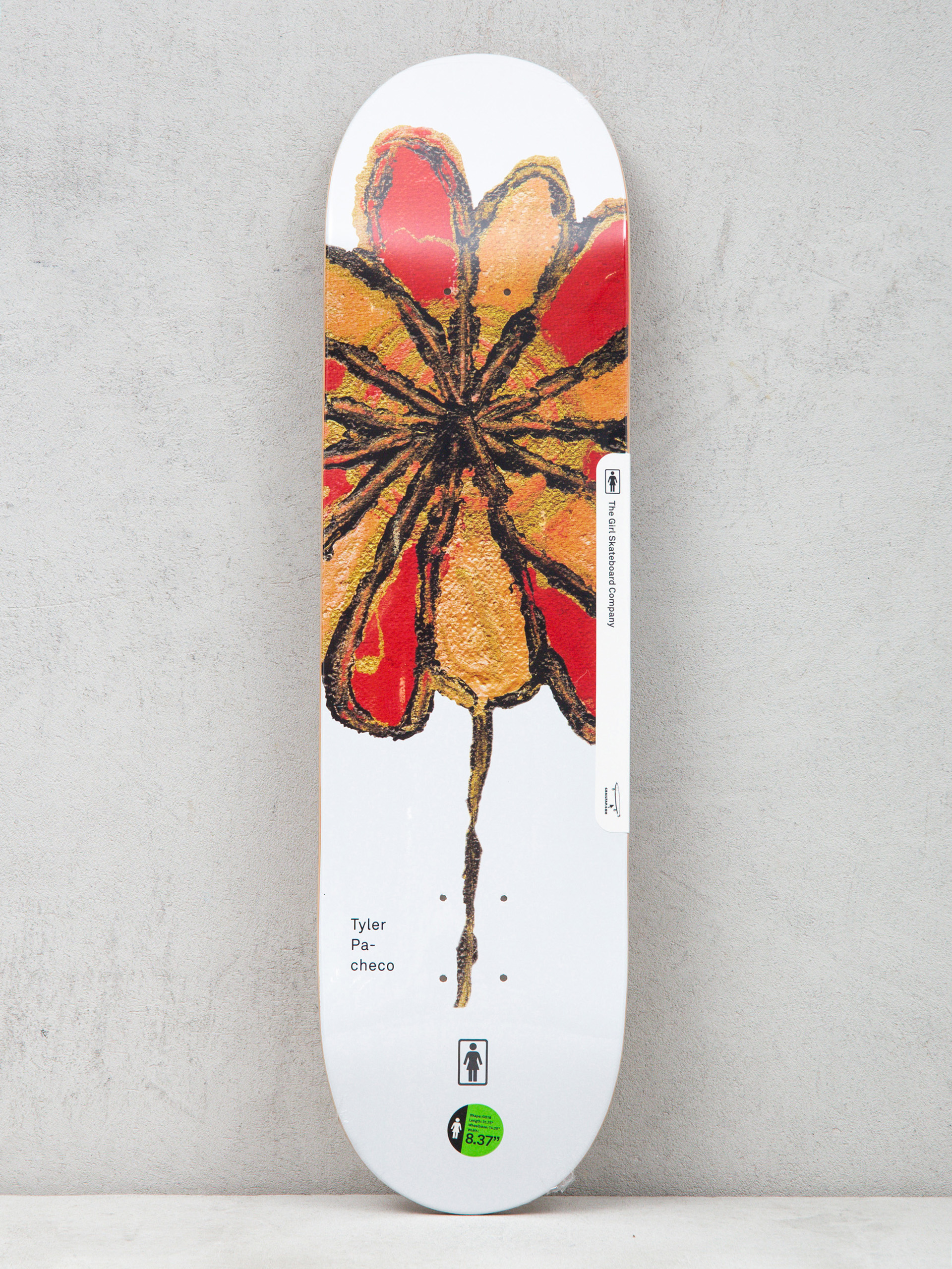 Girl Skateboard Pacheco Blooming Deck (white)