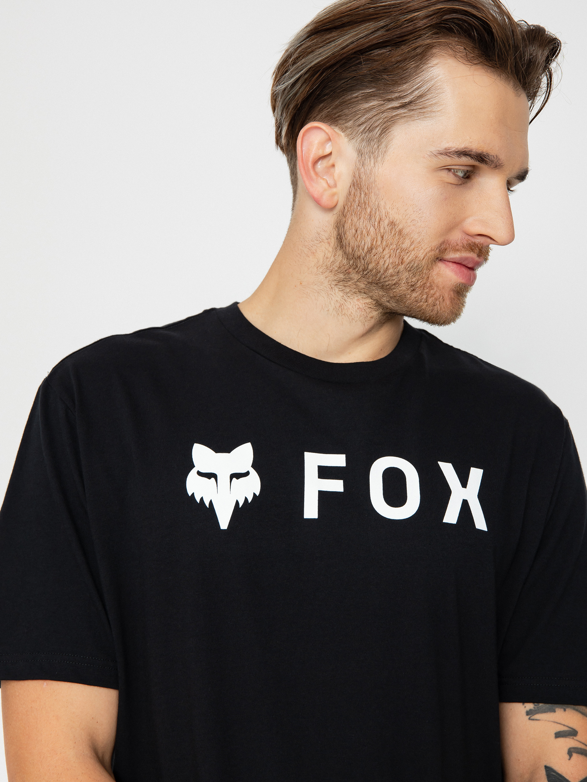 T-Shirt ABYstyle Fox Tag | Uomo, Colore Nero | Maglia In Cotone 100% Con Stampa Volpe | Taglie XS-XXL