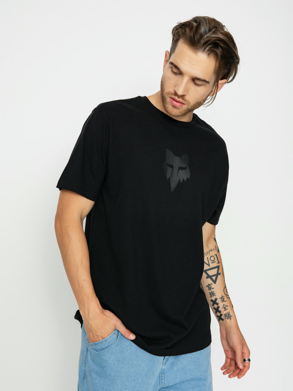 Fox Head T-Shirt (black/black)