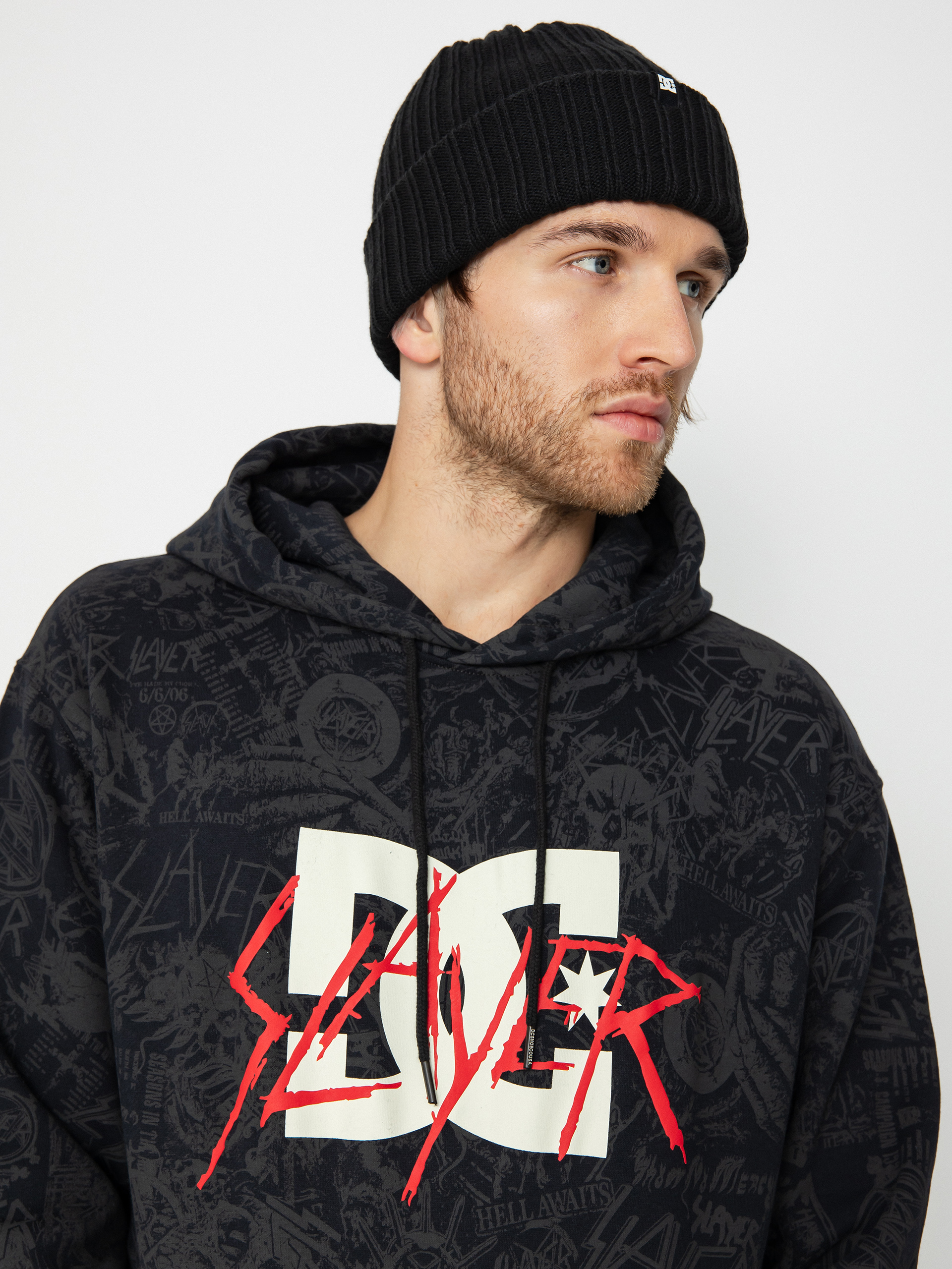 DC X Slayer Allover HD Hoodie (pirate black)
