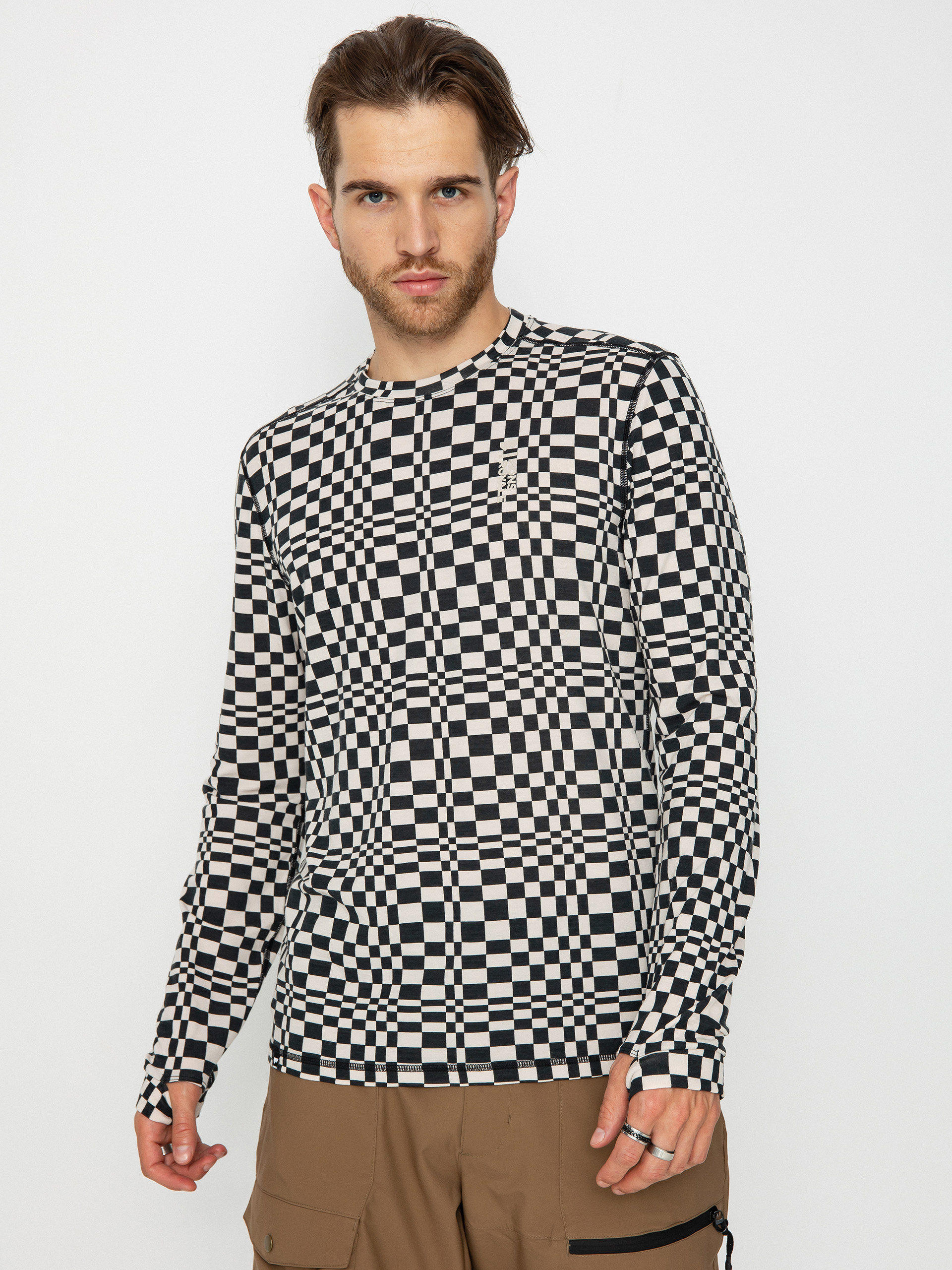 Mons Royale Cascade Merino Flex 200 Longsleeve (checkers)