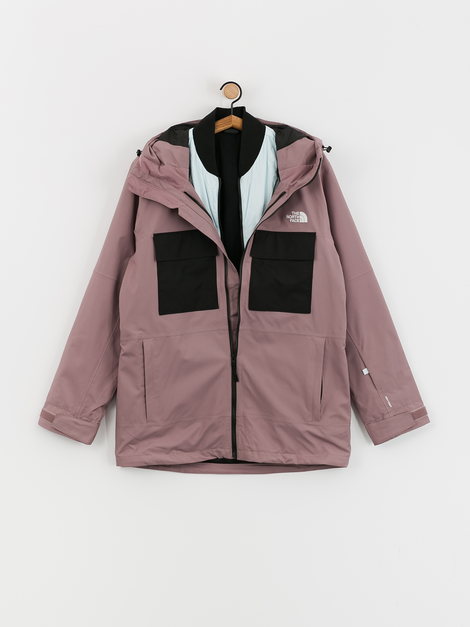 Mens The North Face Fourbarrel Triclimate Snowboard jacket (fawn grey/icecap blue)