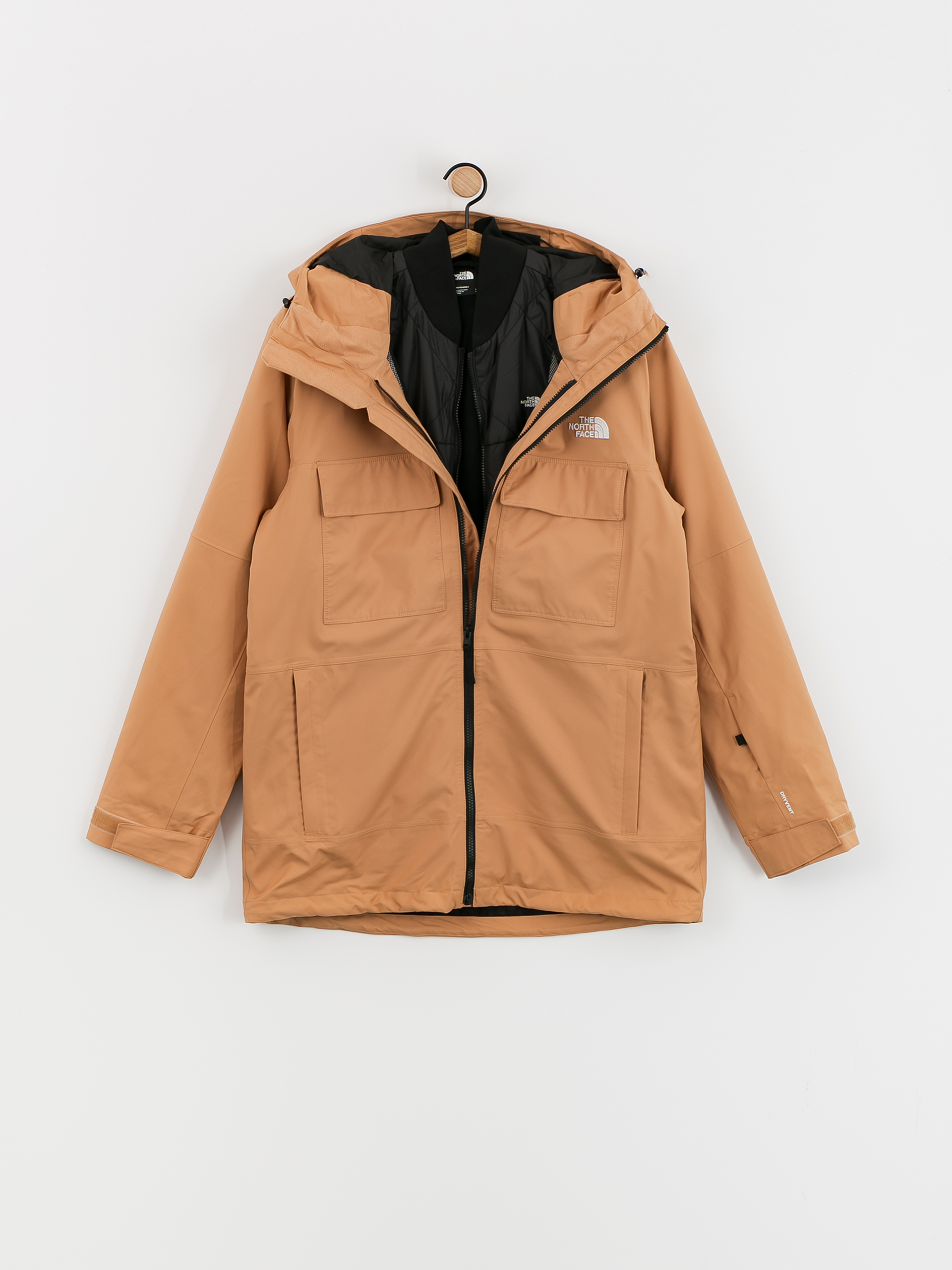 Mens The North Face Fourbarrel Triclimate Snowboard jacket (almond butter/tnf black)