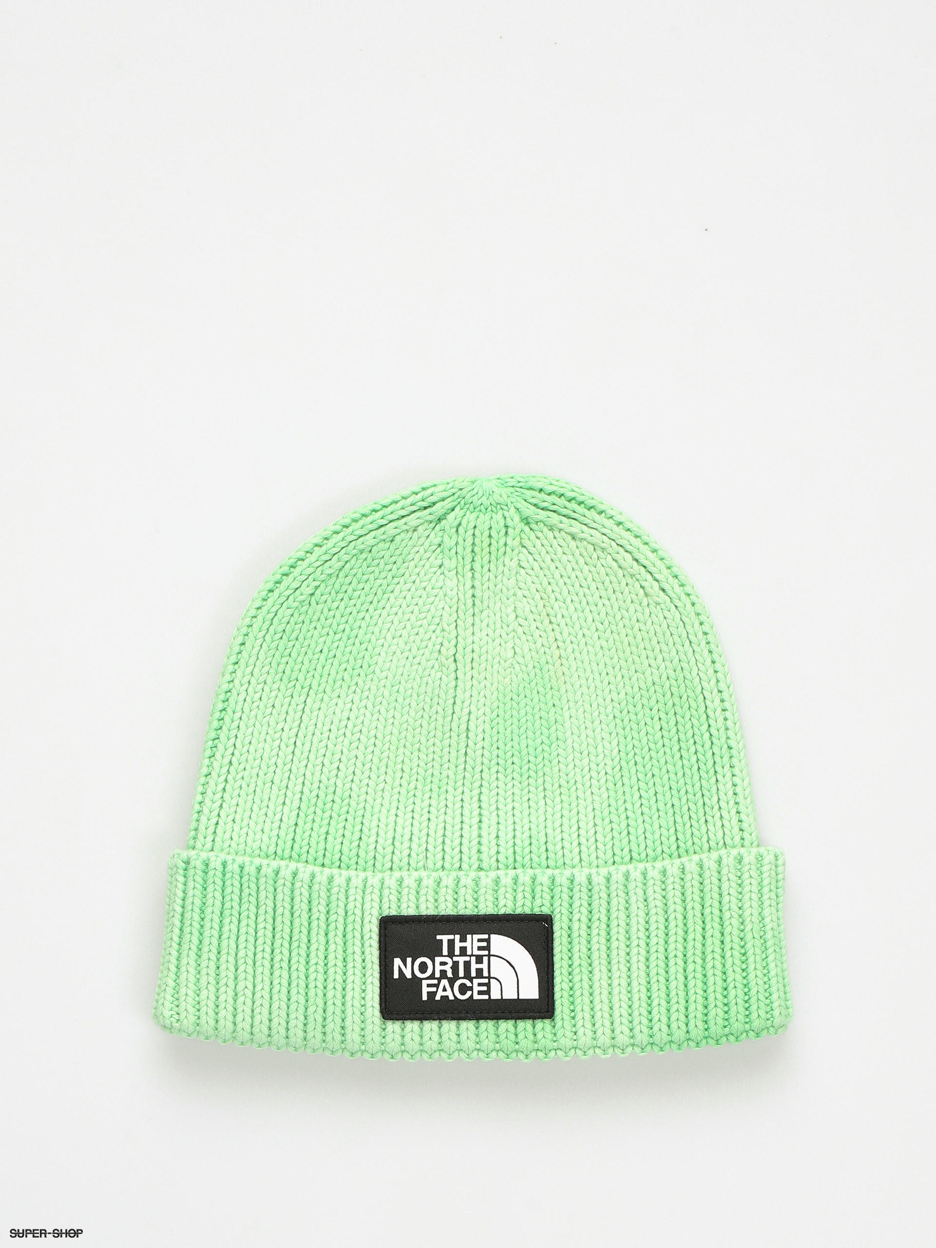 Green north face beanie new arrivals