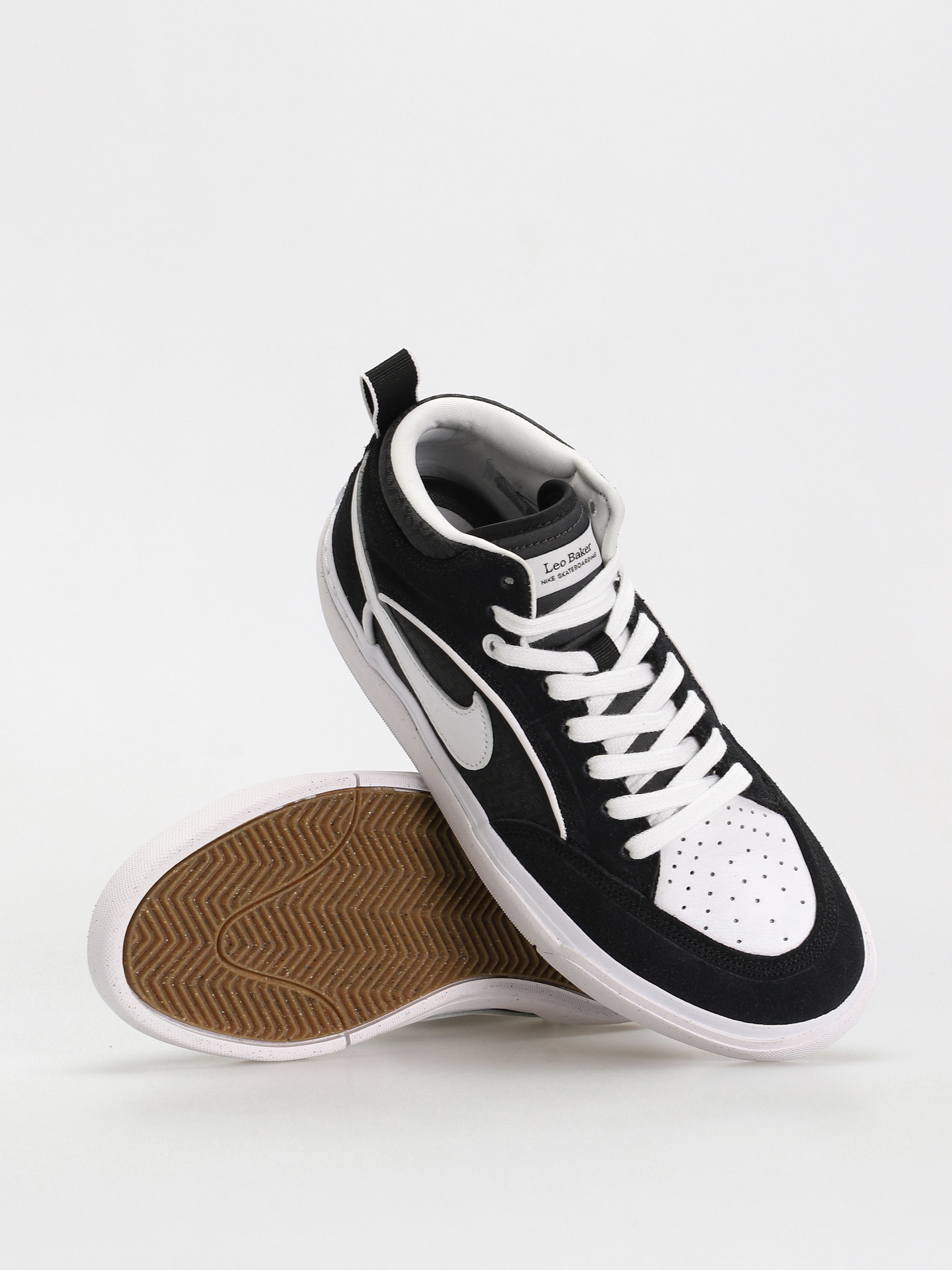 Nike SB React Leo Shoes (black/white black gum light brown)