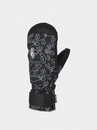 Crab Grab Snuggler Mitt Gloves Wmn (crab doodle black)