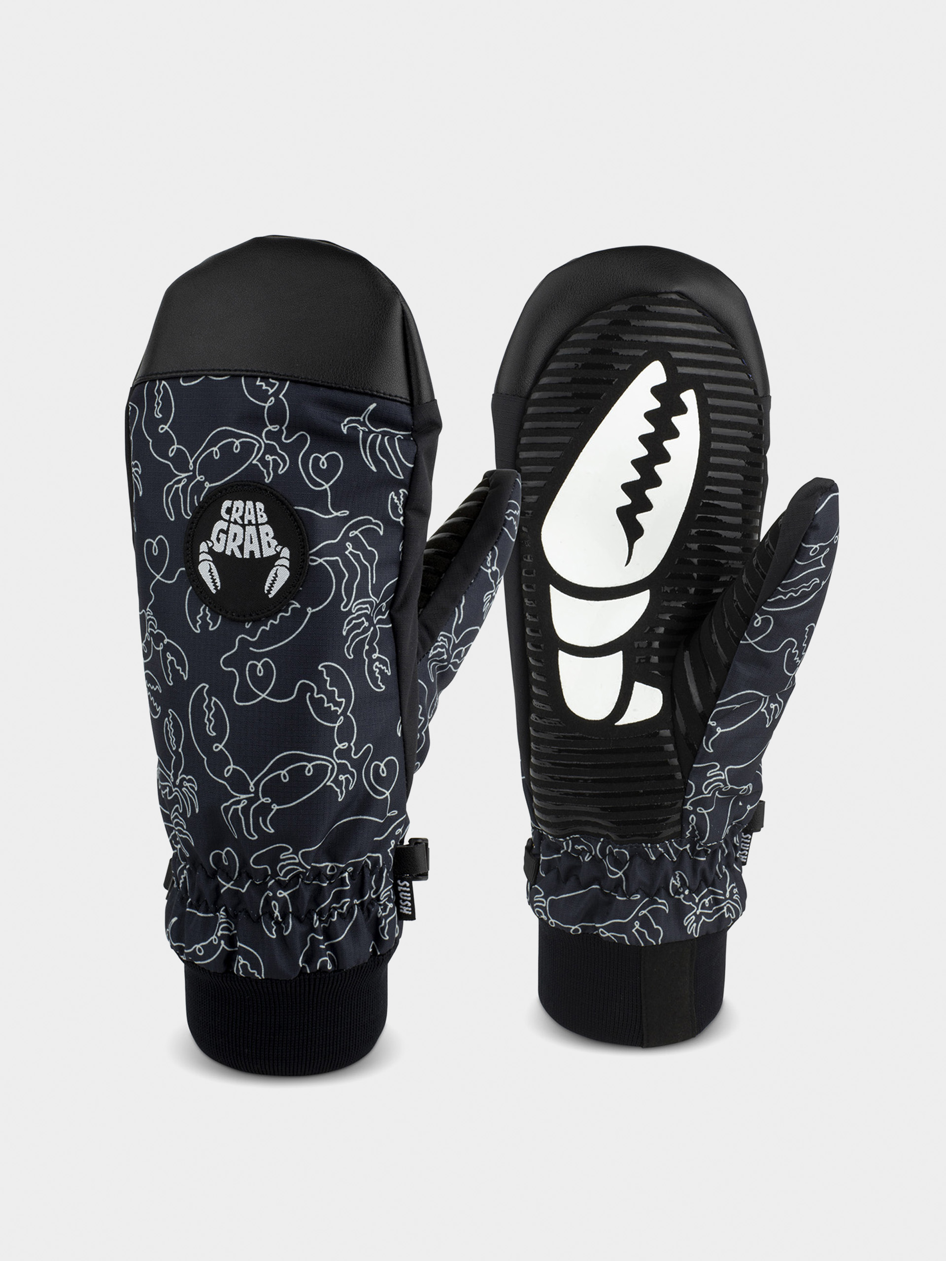 Crab Grab Slush Mitt Gloves (crab doodle black)