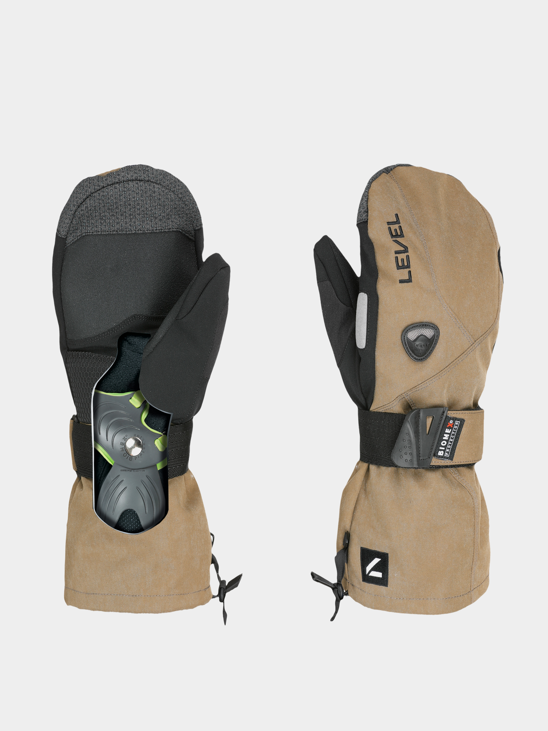 Level Fly Mitt Gloves (olive green)