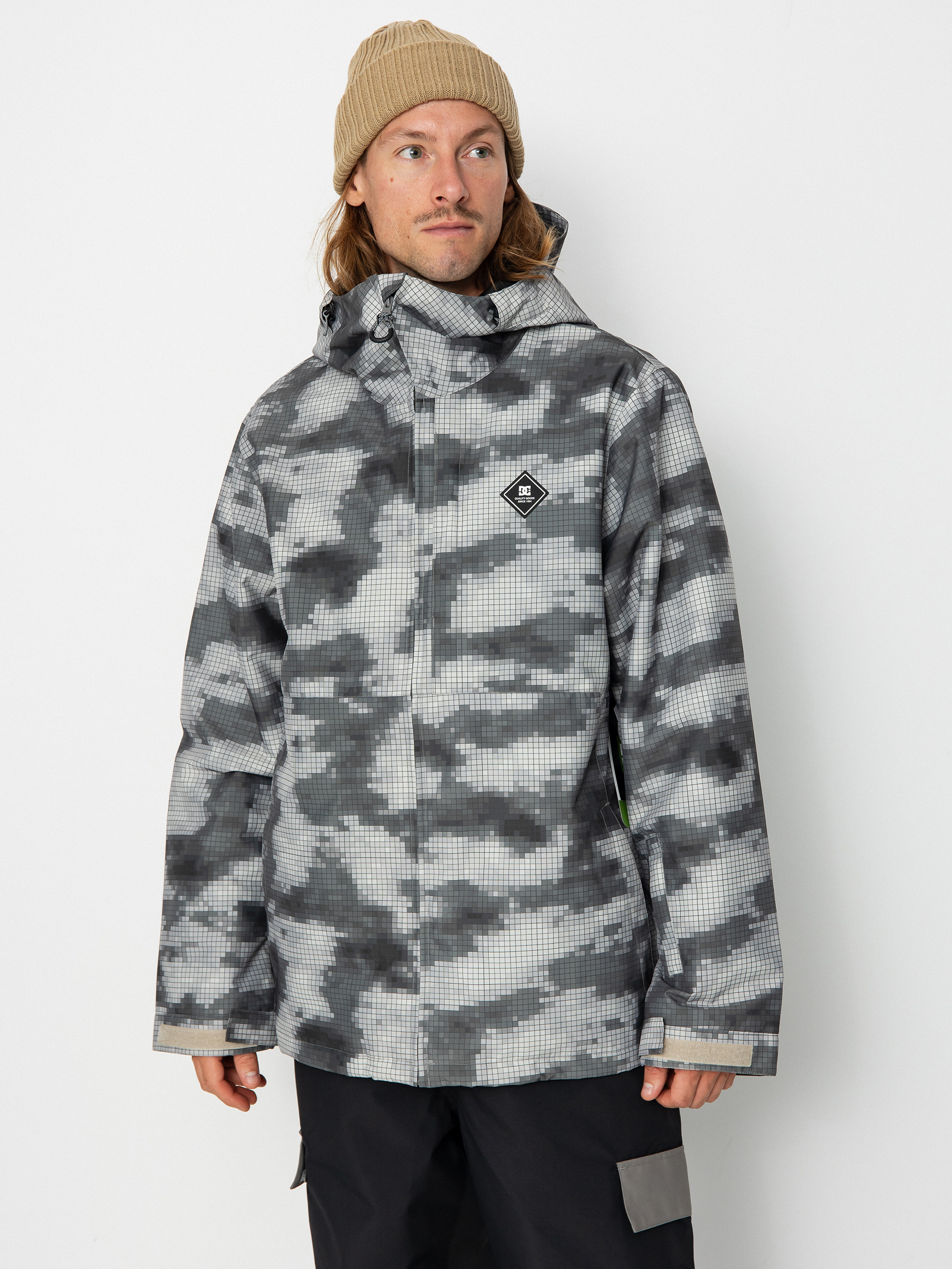 Mens DC Basis Print Snowboard jacket (cloud cover)