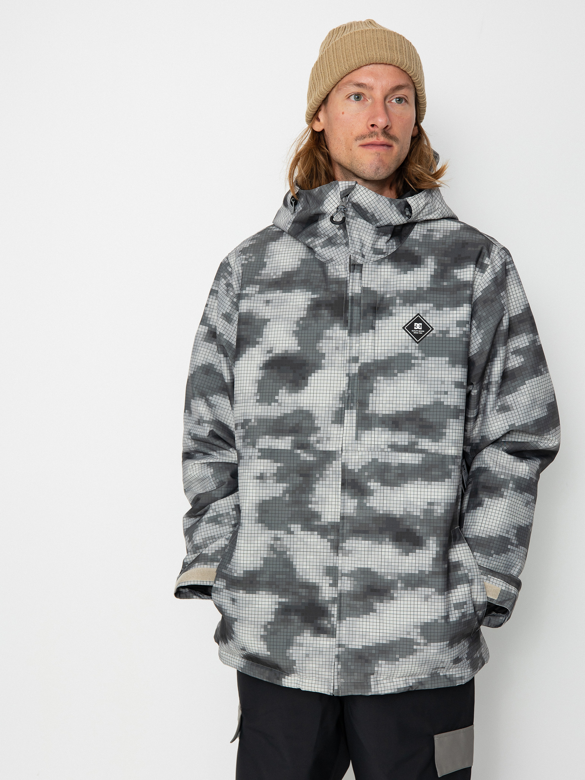 Mens DC Basis Print Snowboard jacket (cloud cover)