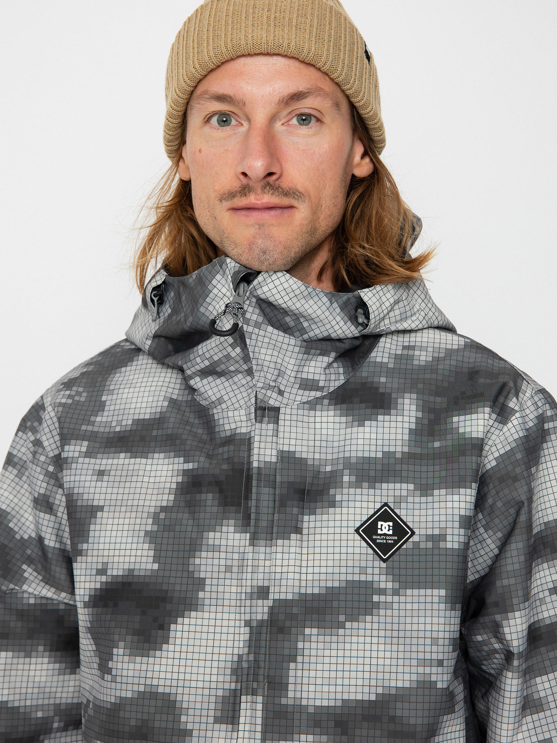 DC Basis Print Snowboard jacket grey cloud cover