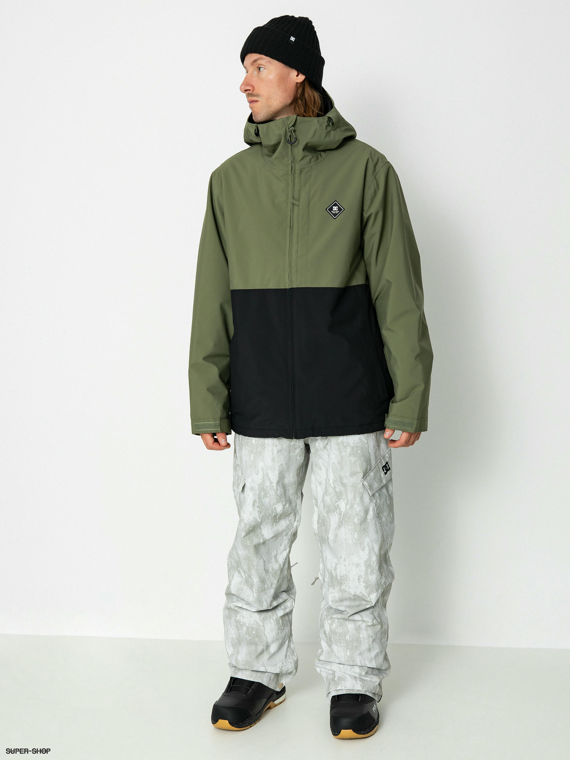 1431806 dc basis snowboard jacket four leaf clover