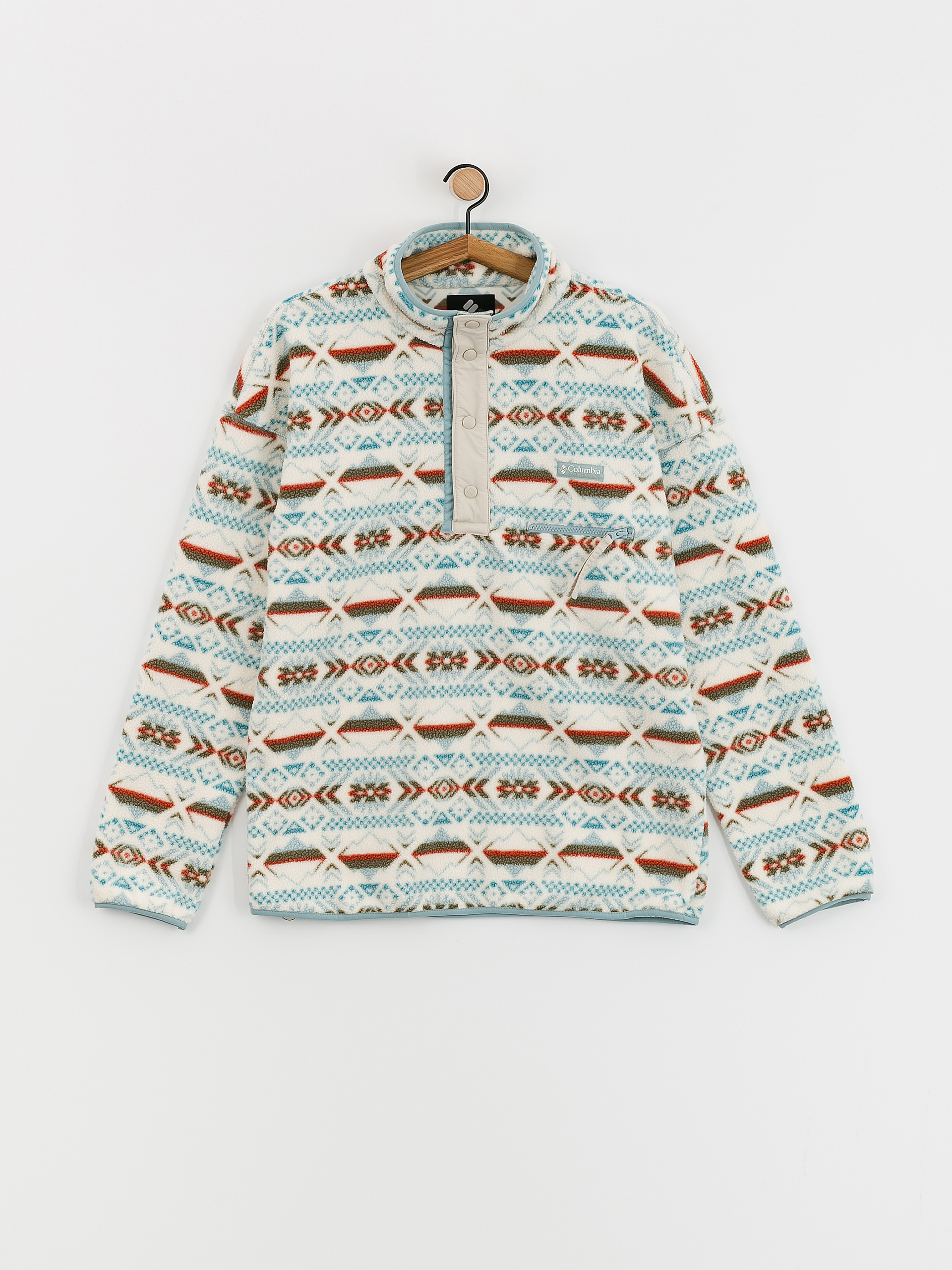 Mens Columbia Helvetia Fleece  (stone blue checkered)