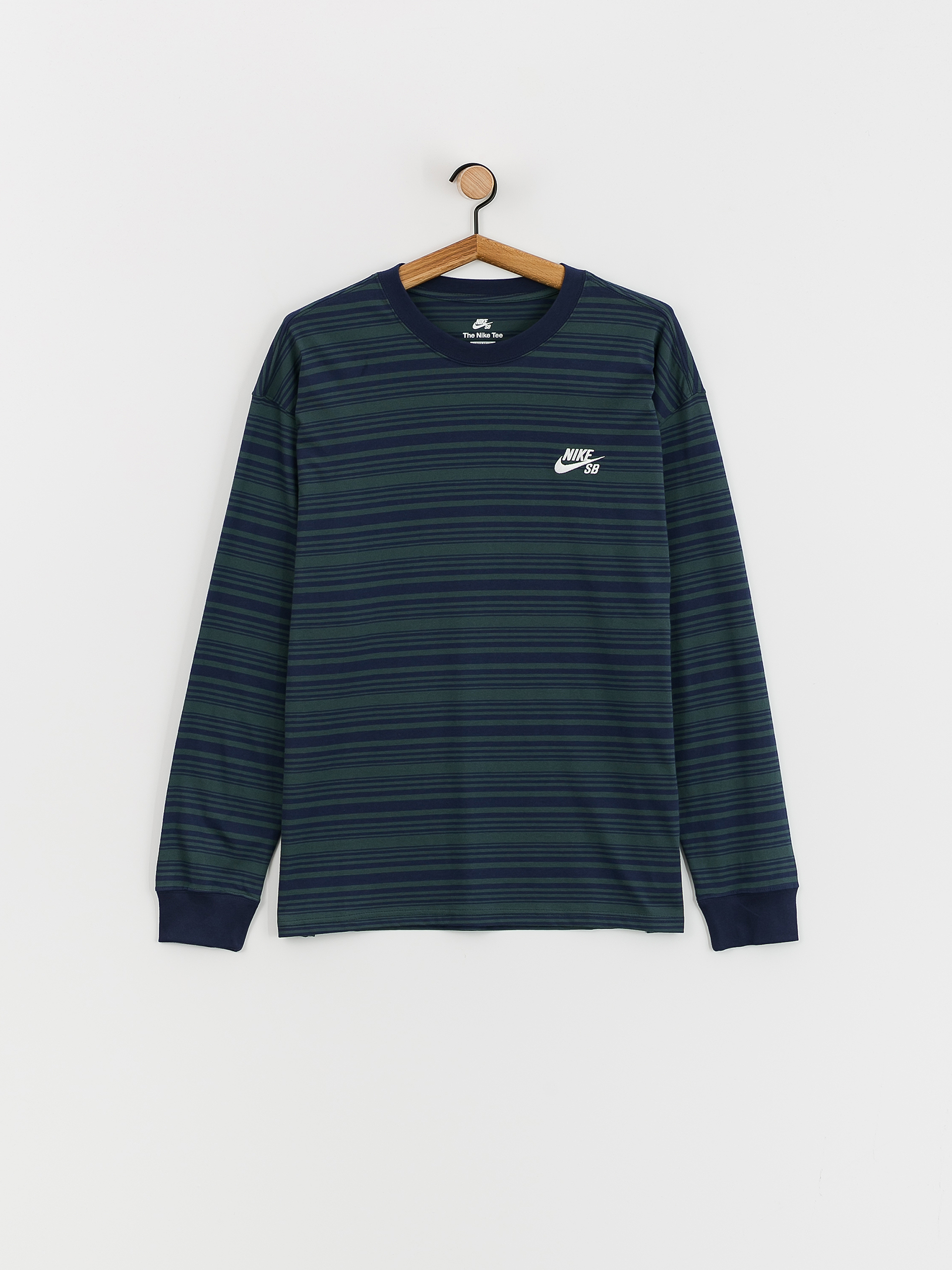 Nike SB Stripe Longsleeve (midnight navy/deep jungle)