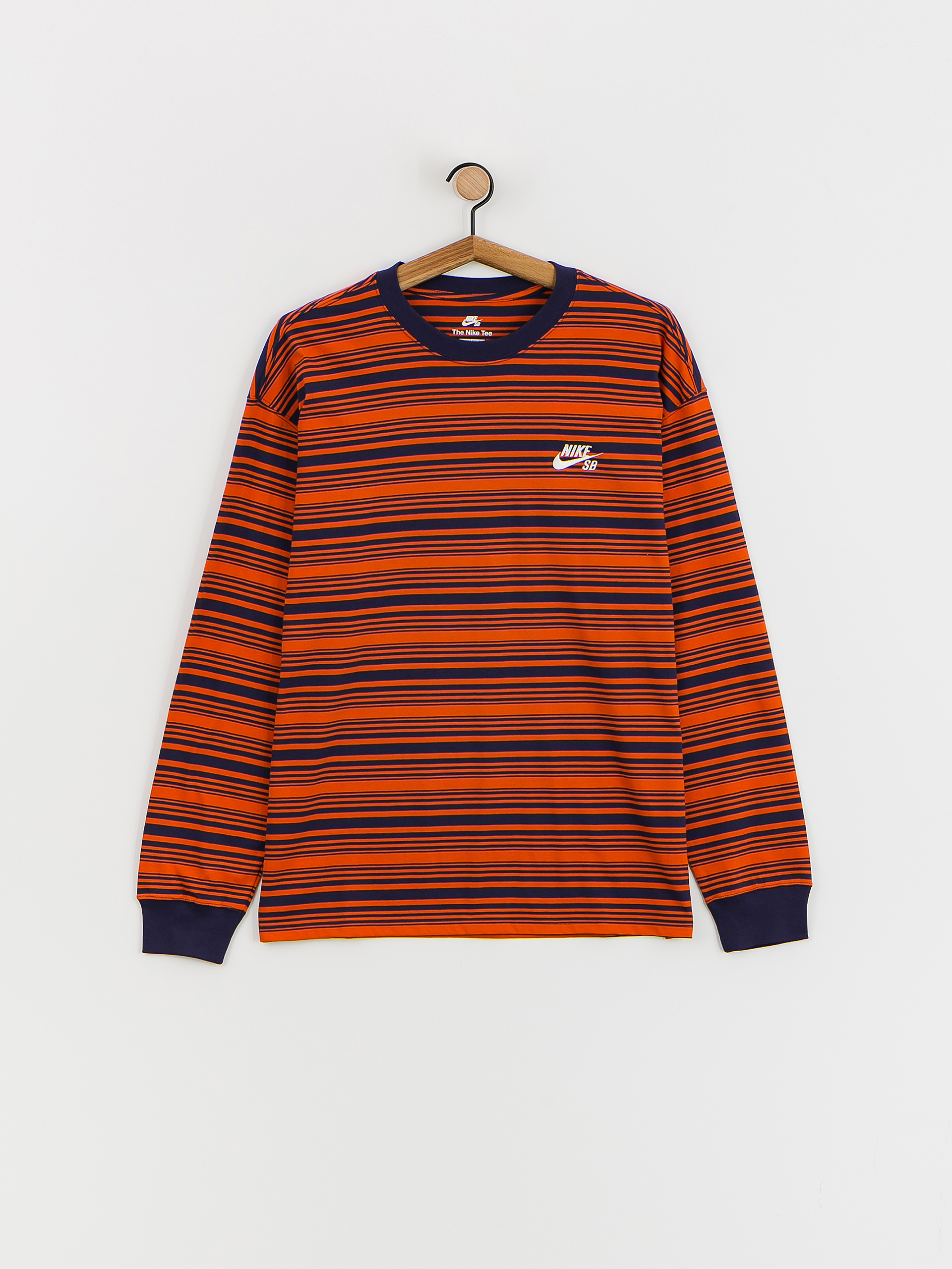 Nike SB Stripe Longsleeve purple ink campfire orange