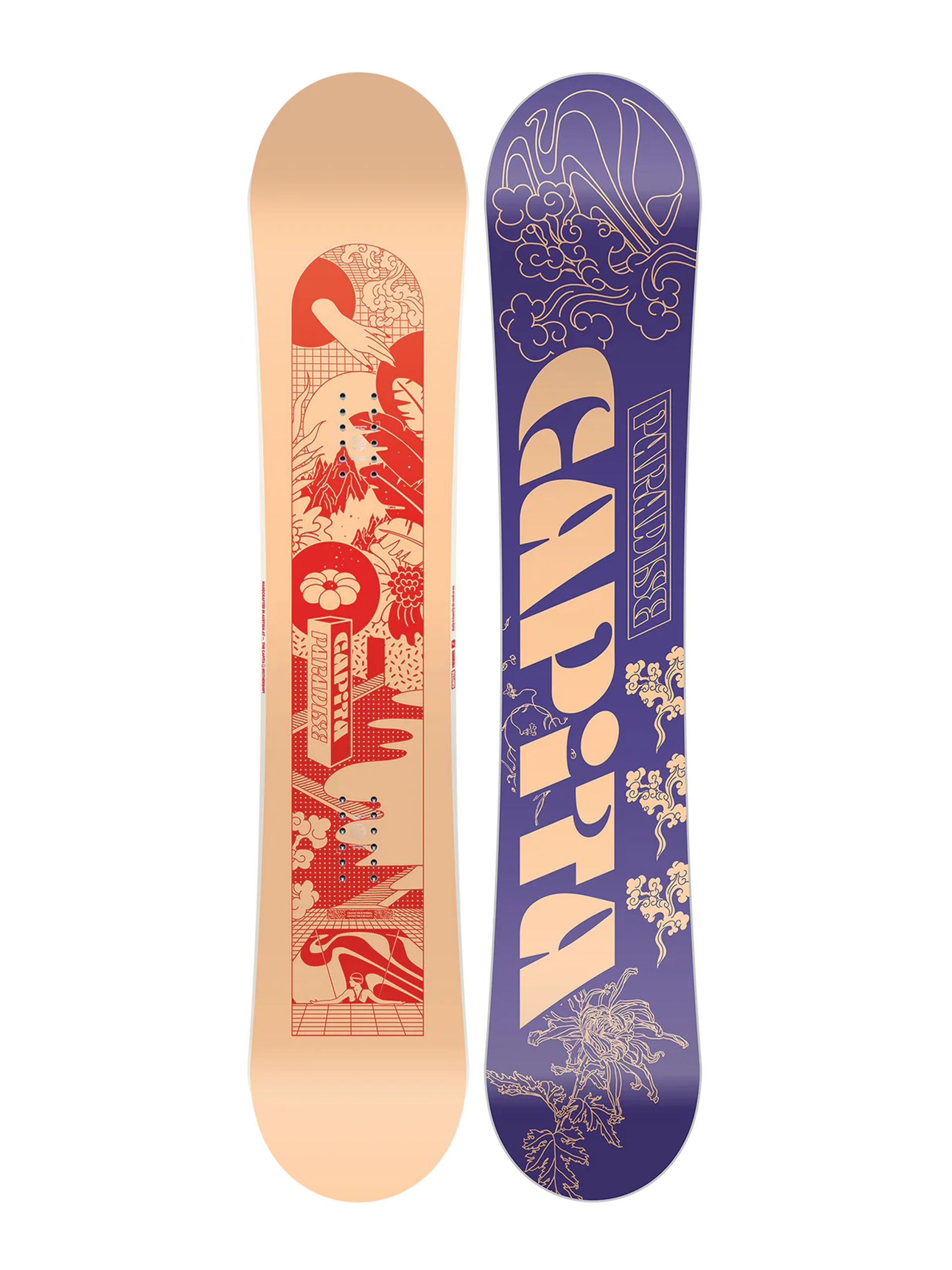 Womens Capita Paradise Snowboard (orange)