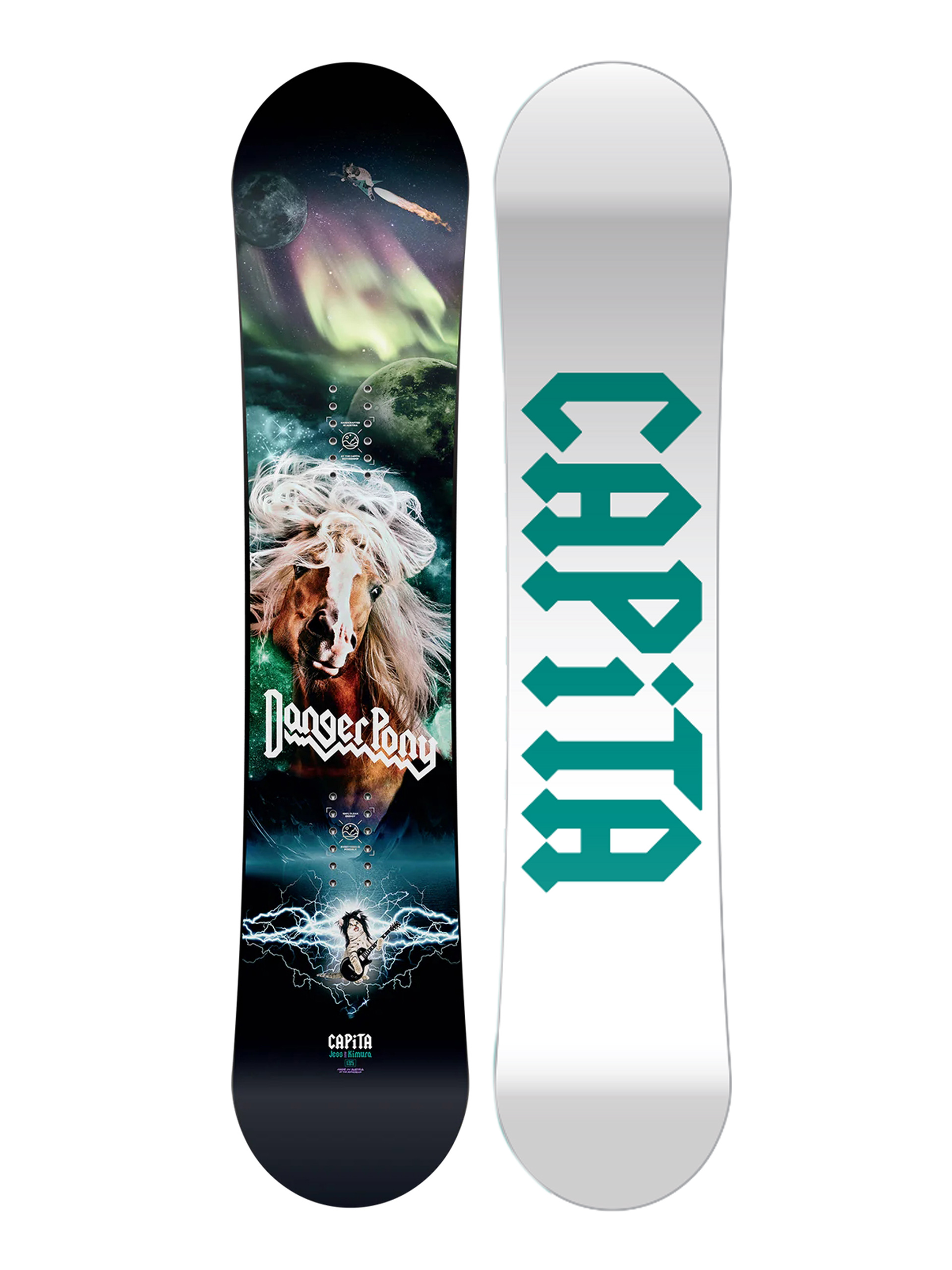 Capita Jess Kimura Mini JR Snowboard (colour 3/white/teal)