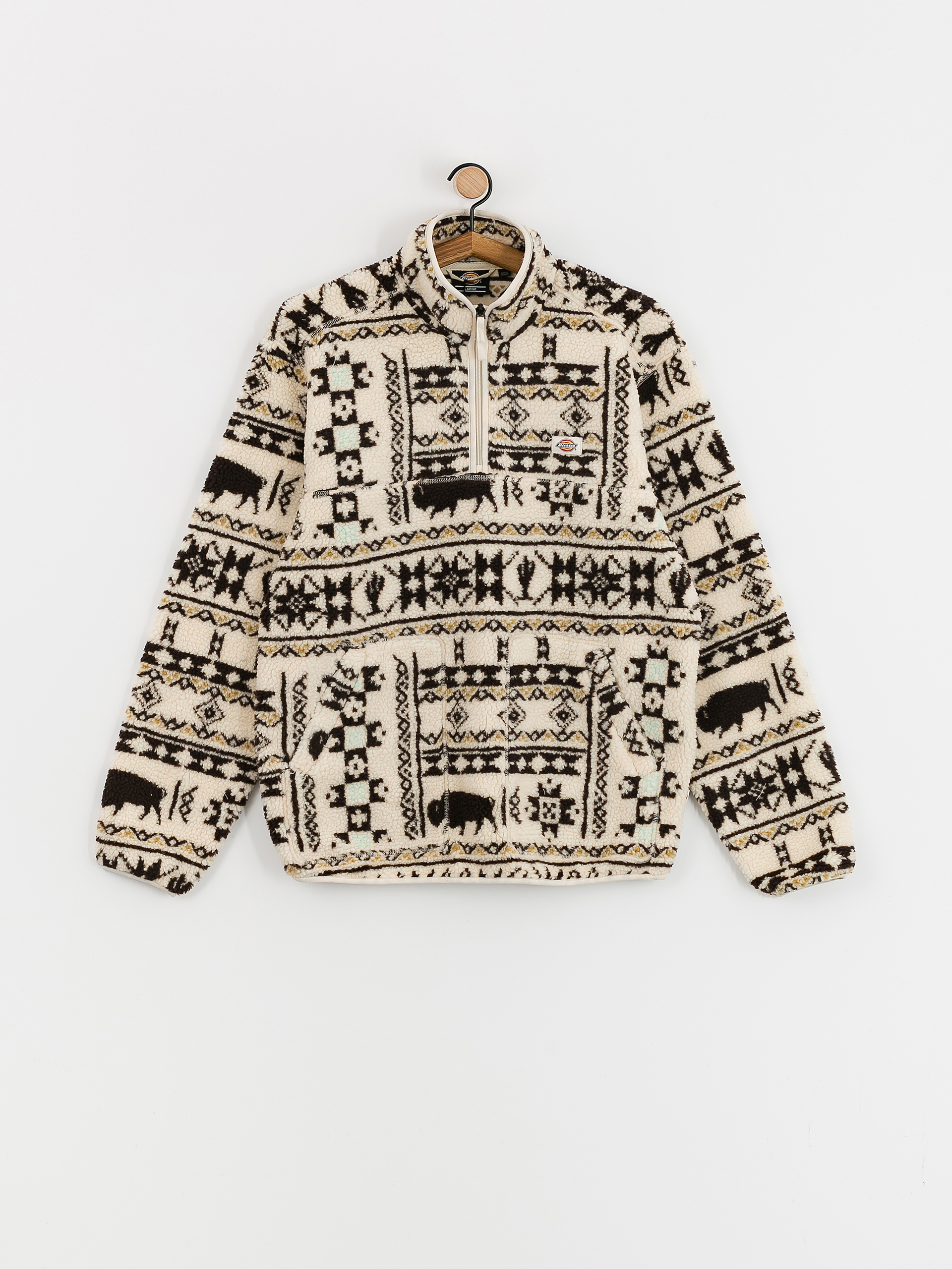 Mens Dickies Hays Quarter Zip Fleece  (nordic aop lb)