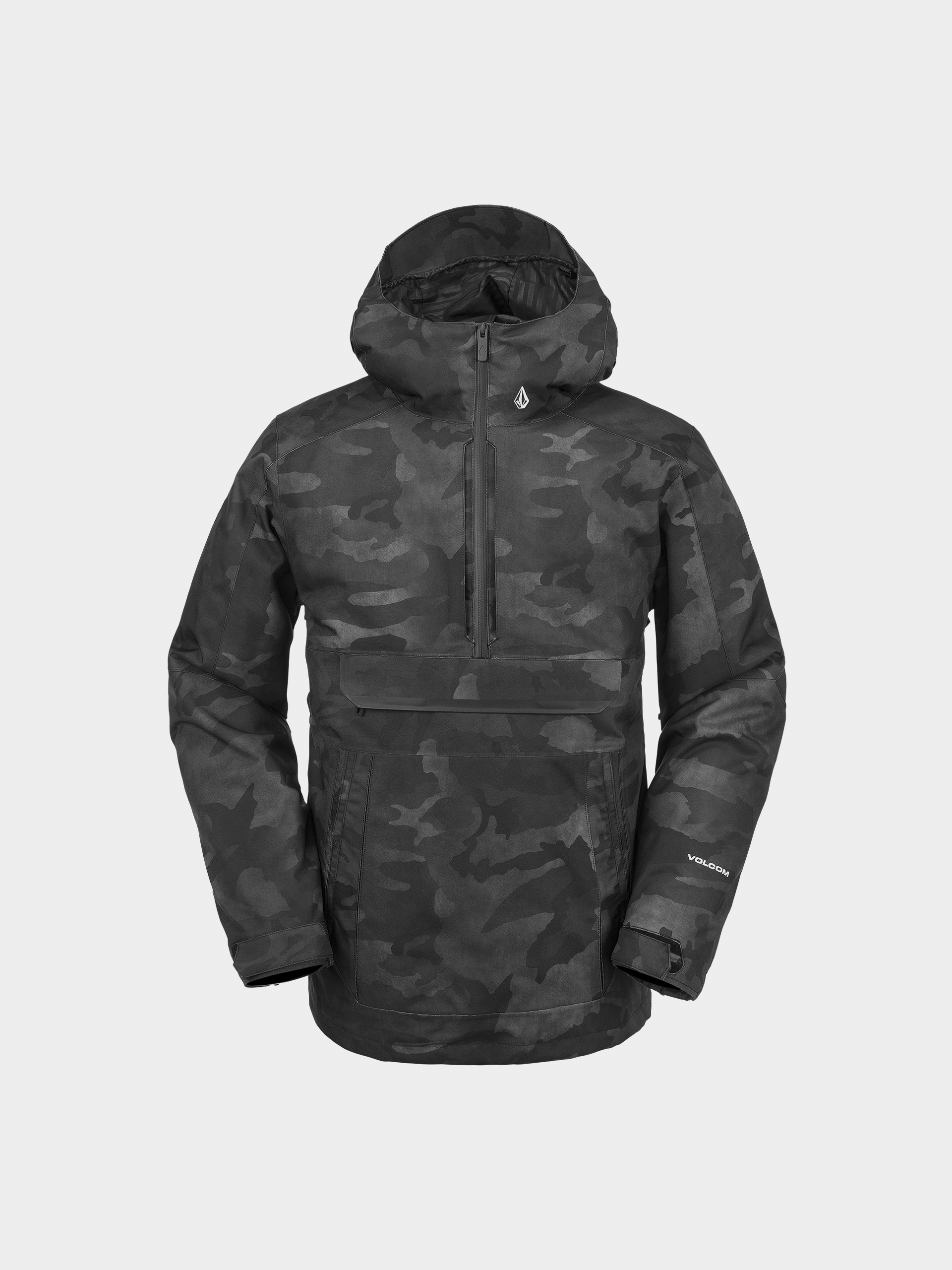 Mens Volcom Brighton Pullover Snowboard jacket (black camo)
