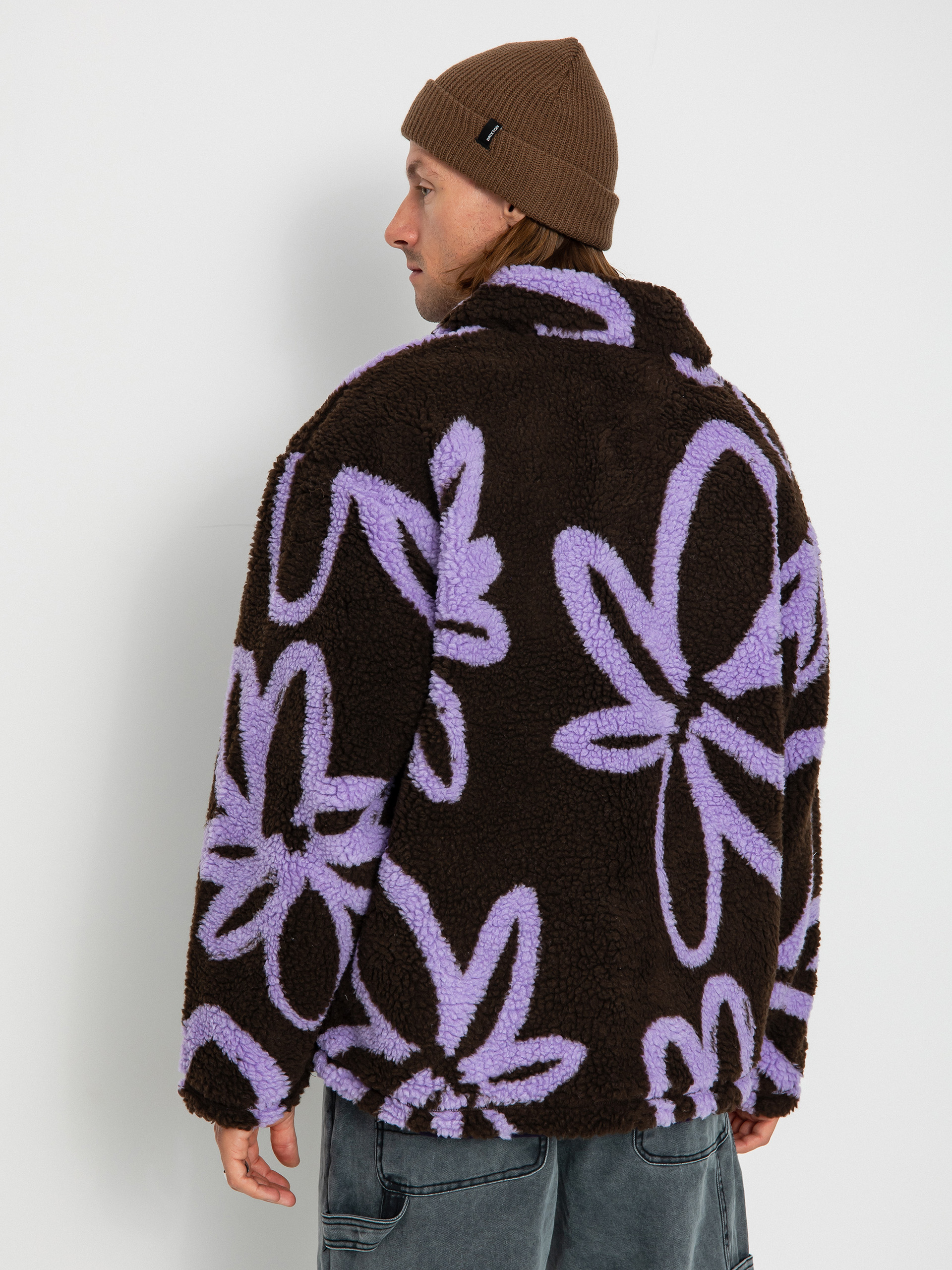 OBEY Portions Sherpa Jacket (java brown multi)