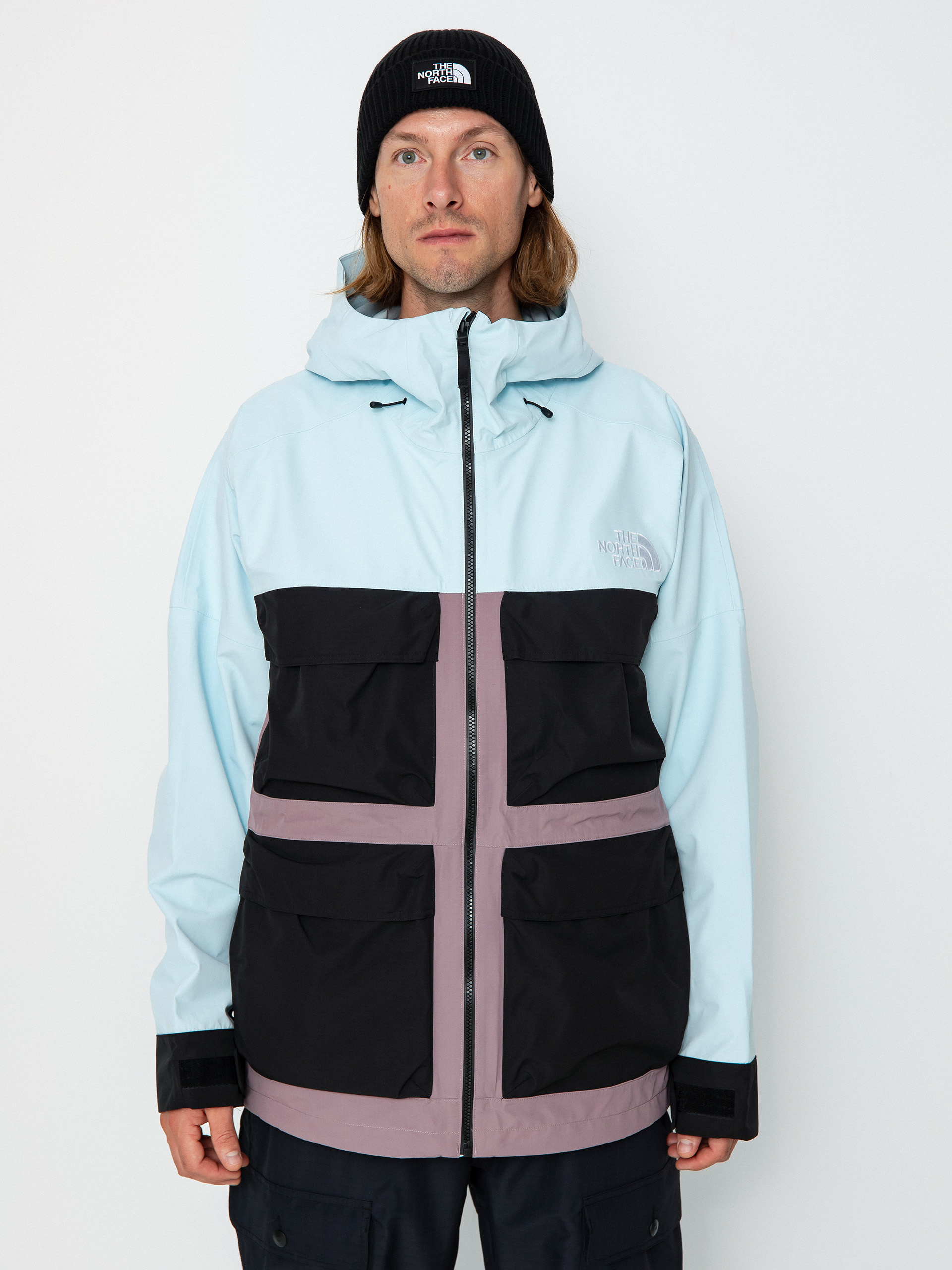 Mens The North Face Dragline Snowboard jacket (icecap blue/fawn grey)