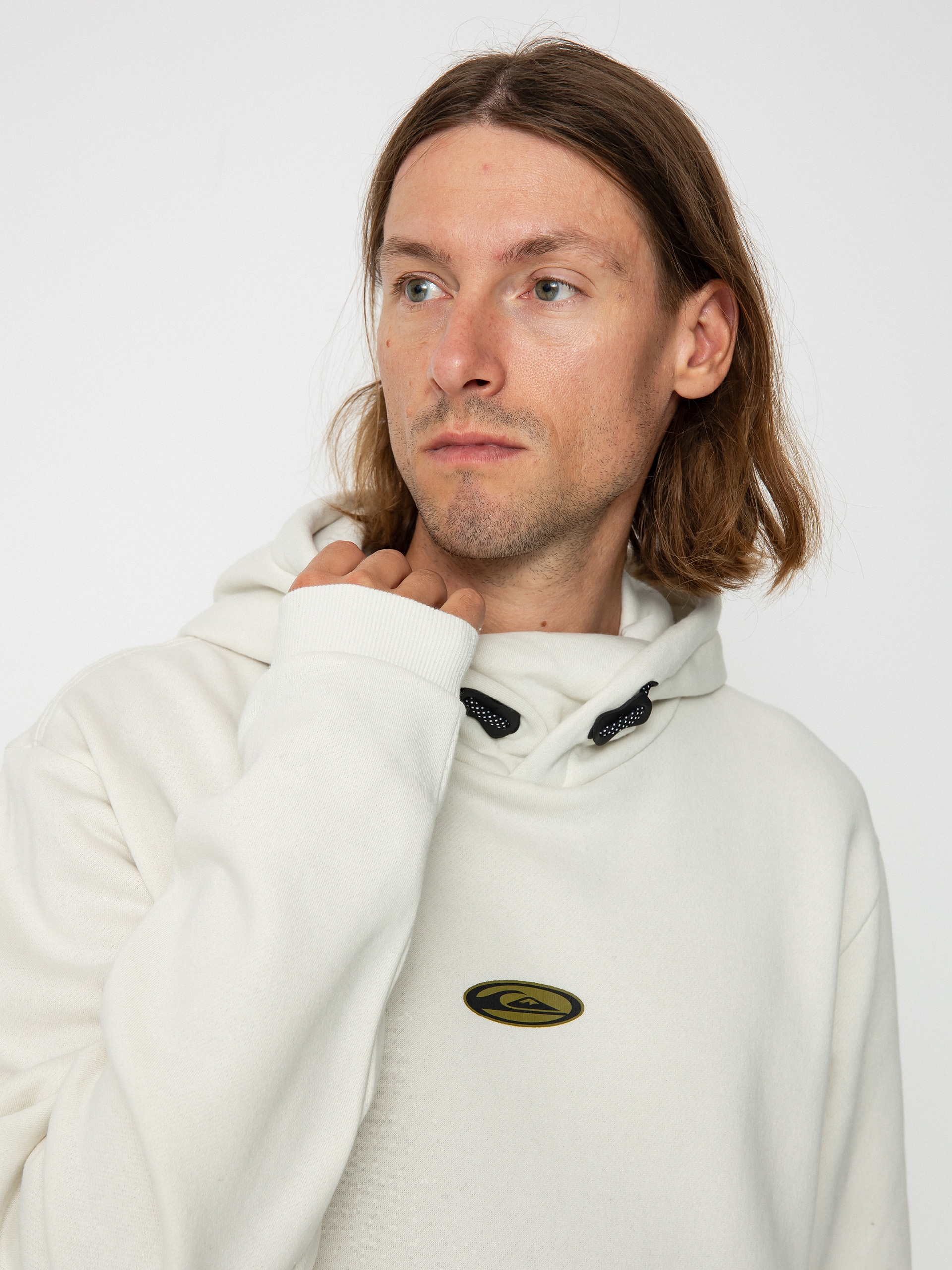 Mens Quiksilver Big Logo Tech HD Active sweatshirt (nimbus cloud)