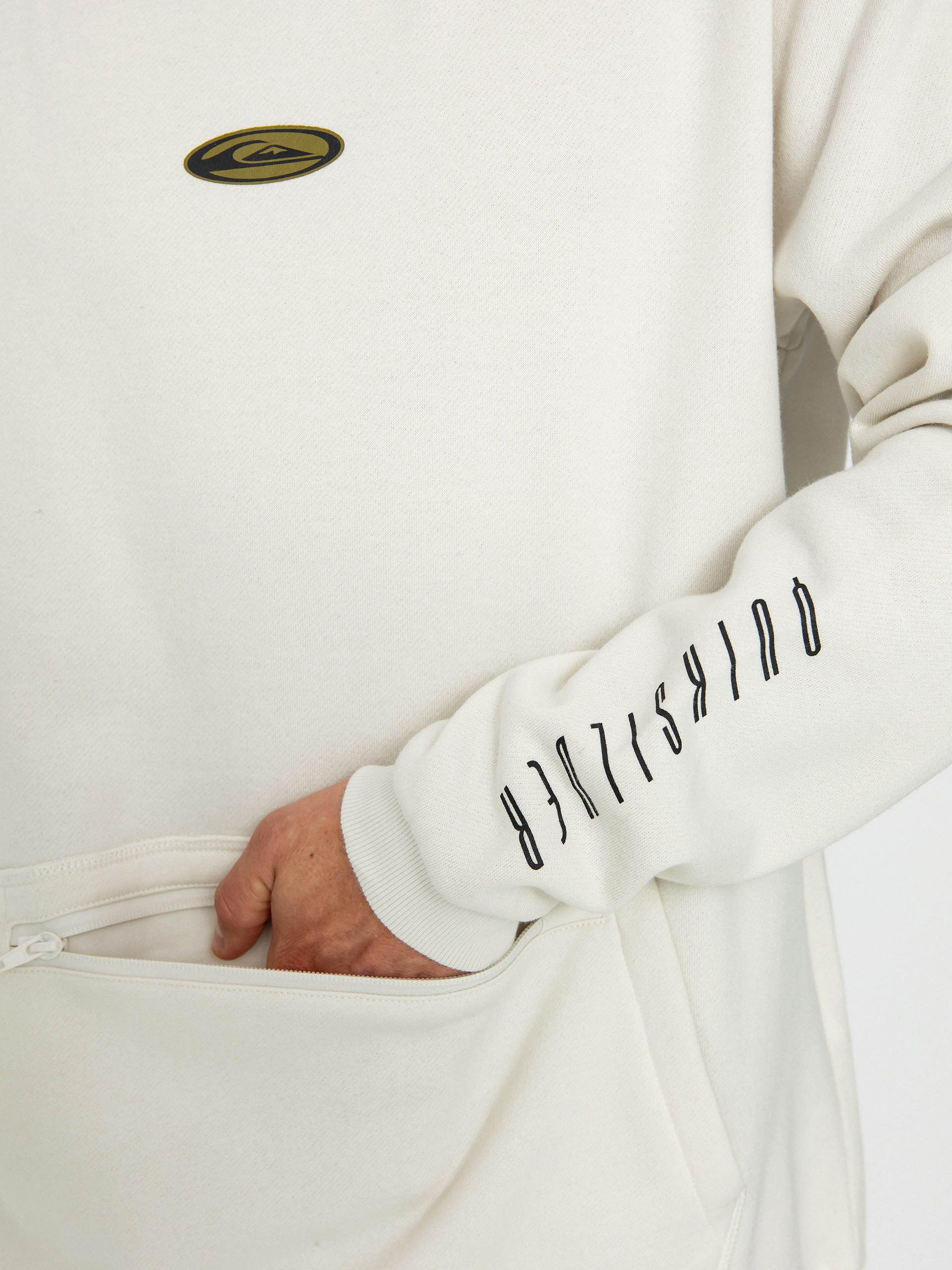 Mens Quiksilver Big Logo Tech HD Active sweatshirt (nimbus cloud)