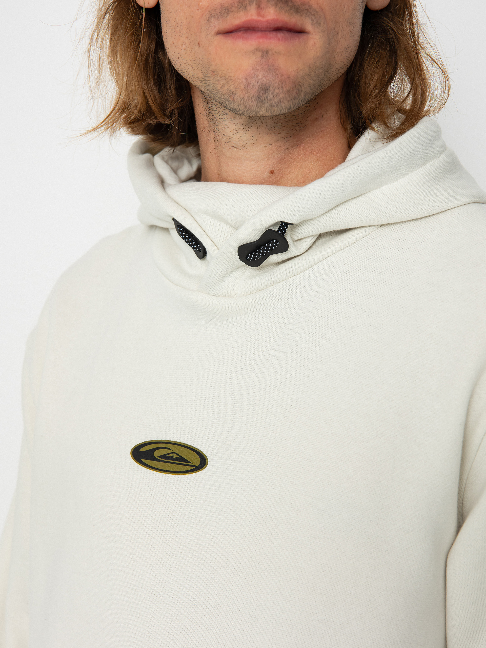 Mens Quiksilver Big Logo Tech HD Active sweatshirt (nimbus cloud)