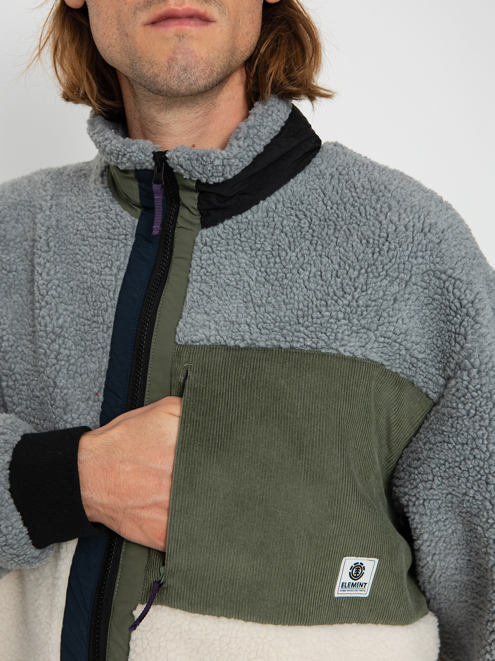 Element Oak Sherpa Jacket (mandarin red)