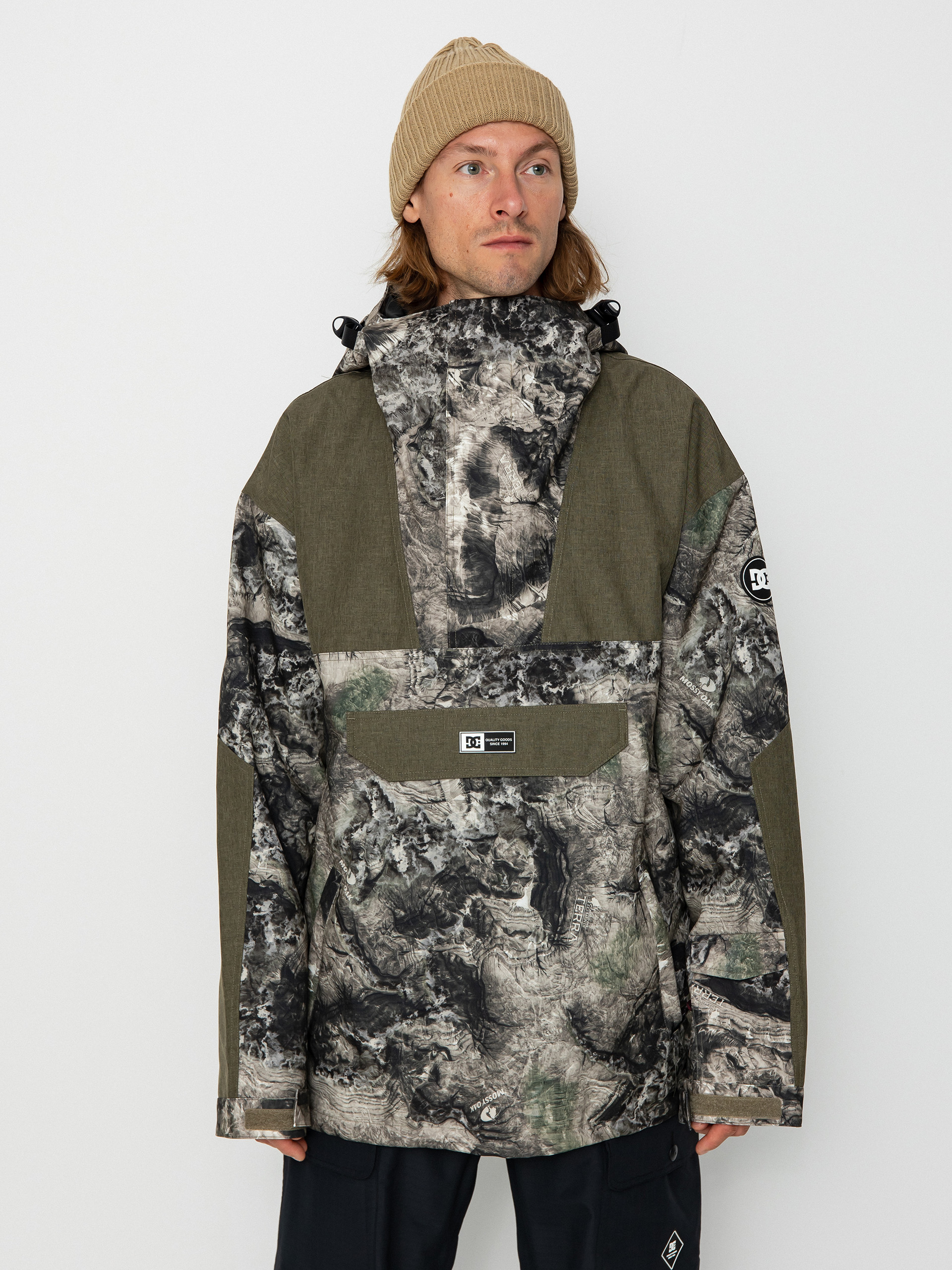 Mens DC 43 Anorak Snowboard jacket (mossy oak cyt camo)