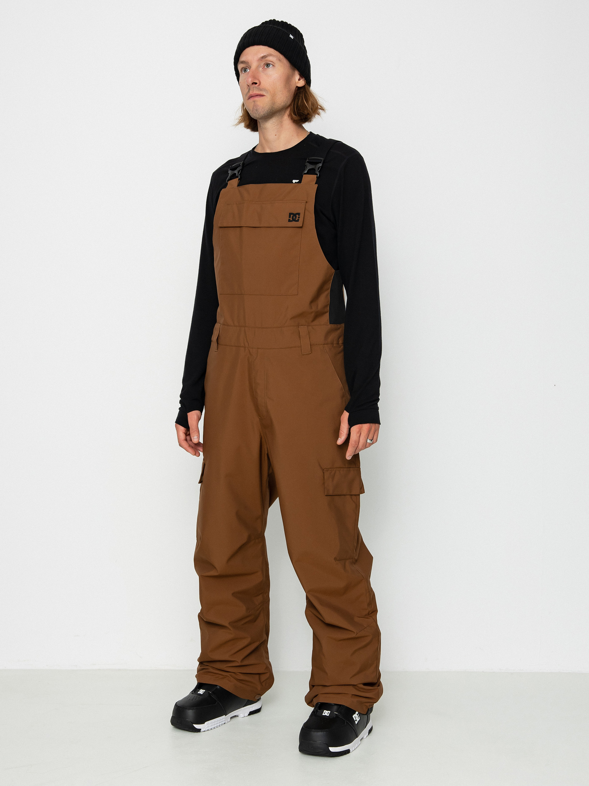 Mens DC Docile Bib Snowboard pants (bison)