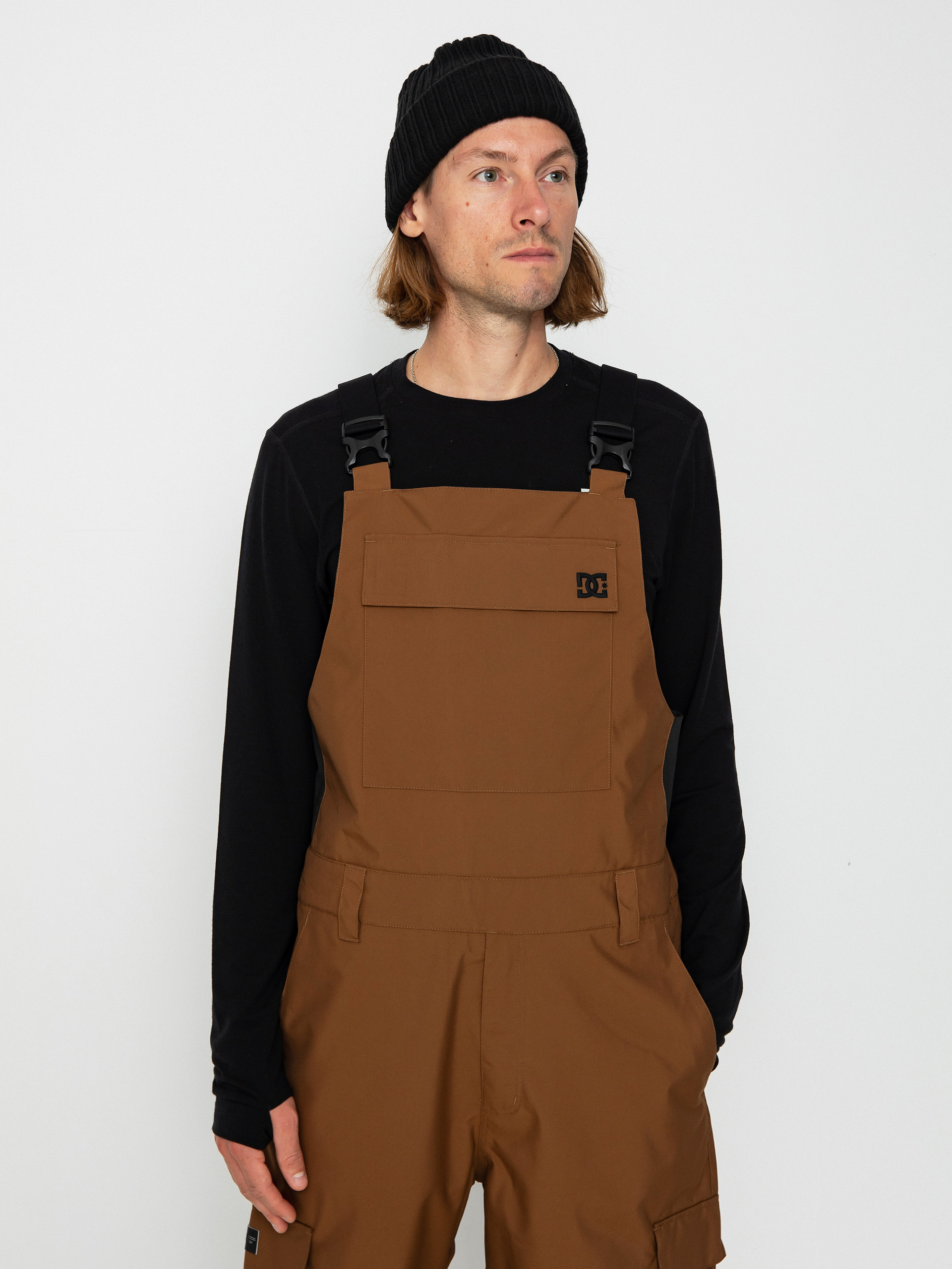 Mens DC Docile Bib Snowboard pants (bison)