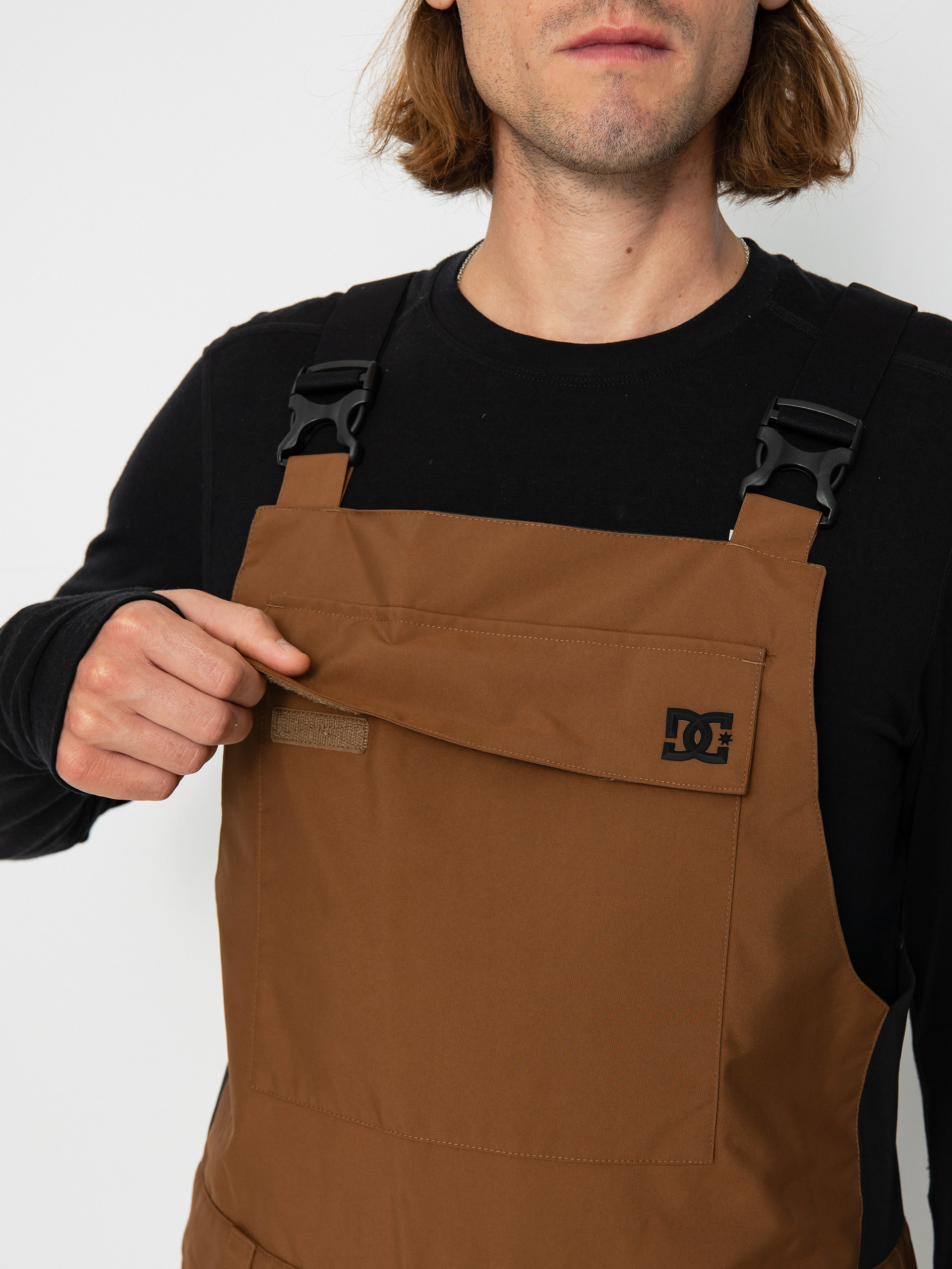 Mens DC Docile Bib Snowboard pants (bison)