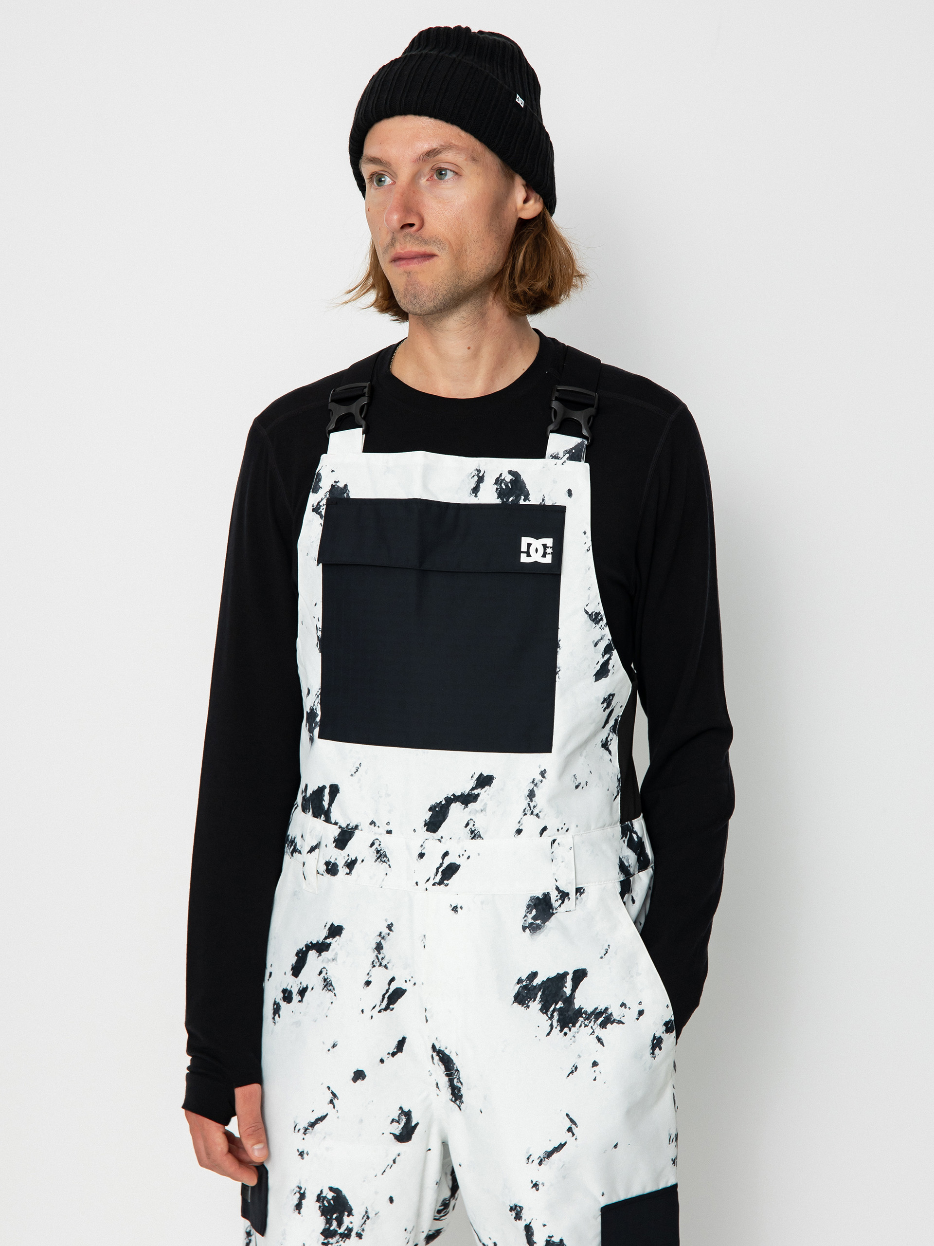 Mens DC Docile Bib Snowboard pants (snow camo)