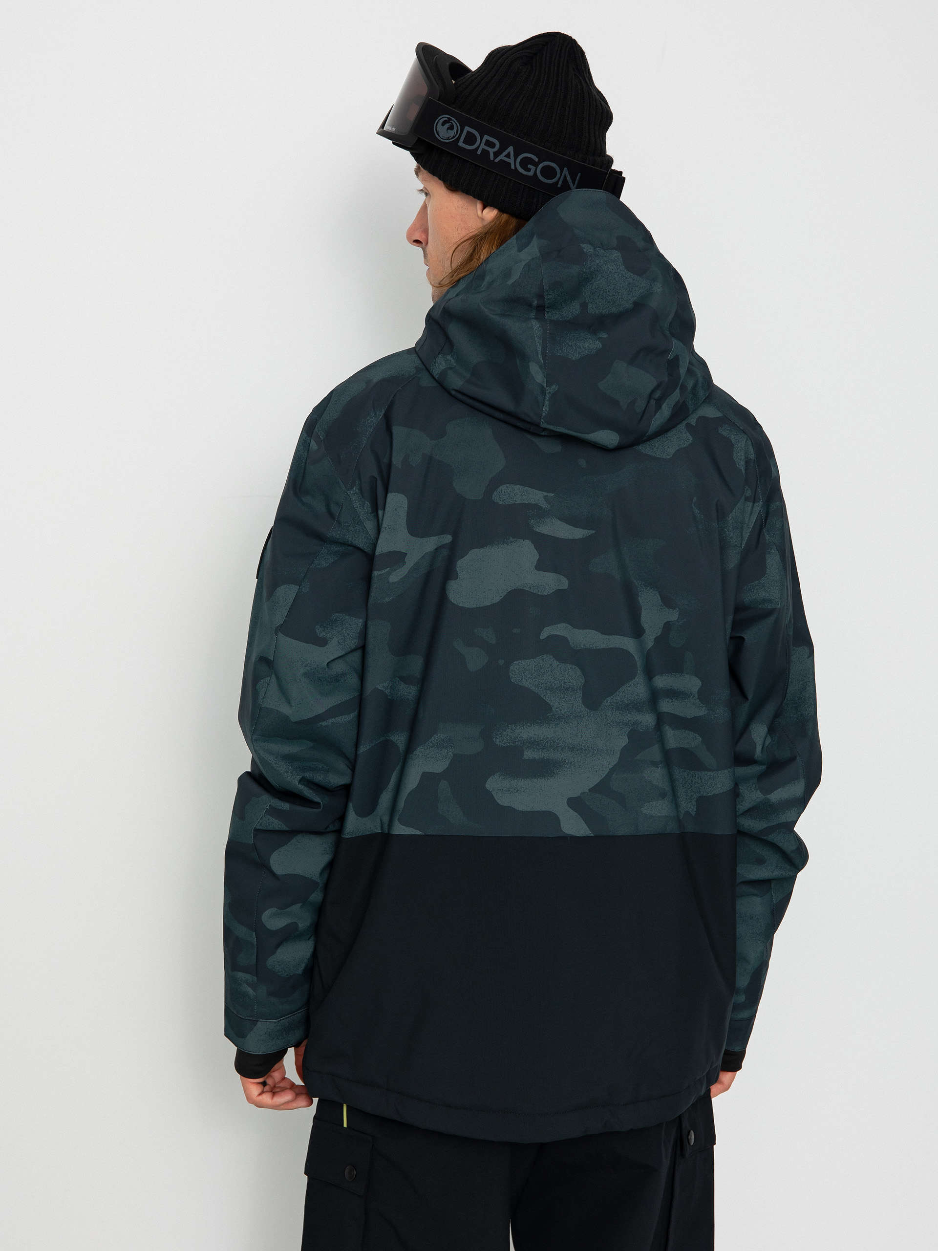 Herren Quiksilver Mission Printed Block Snowboardjacke (spray camo true black)