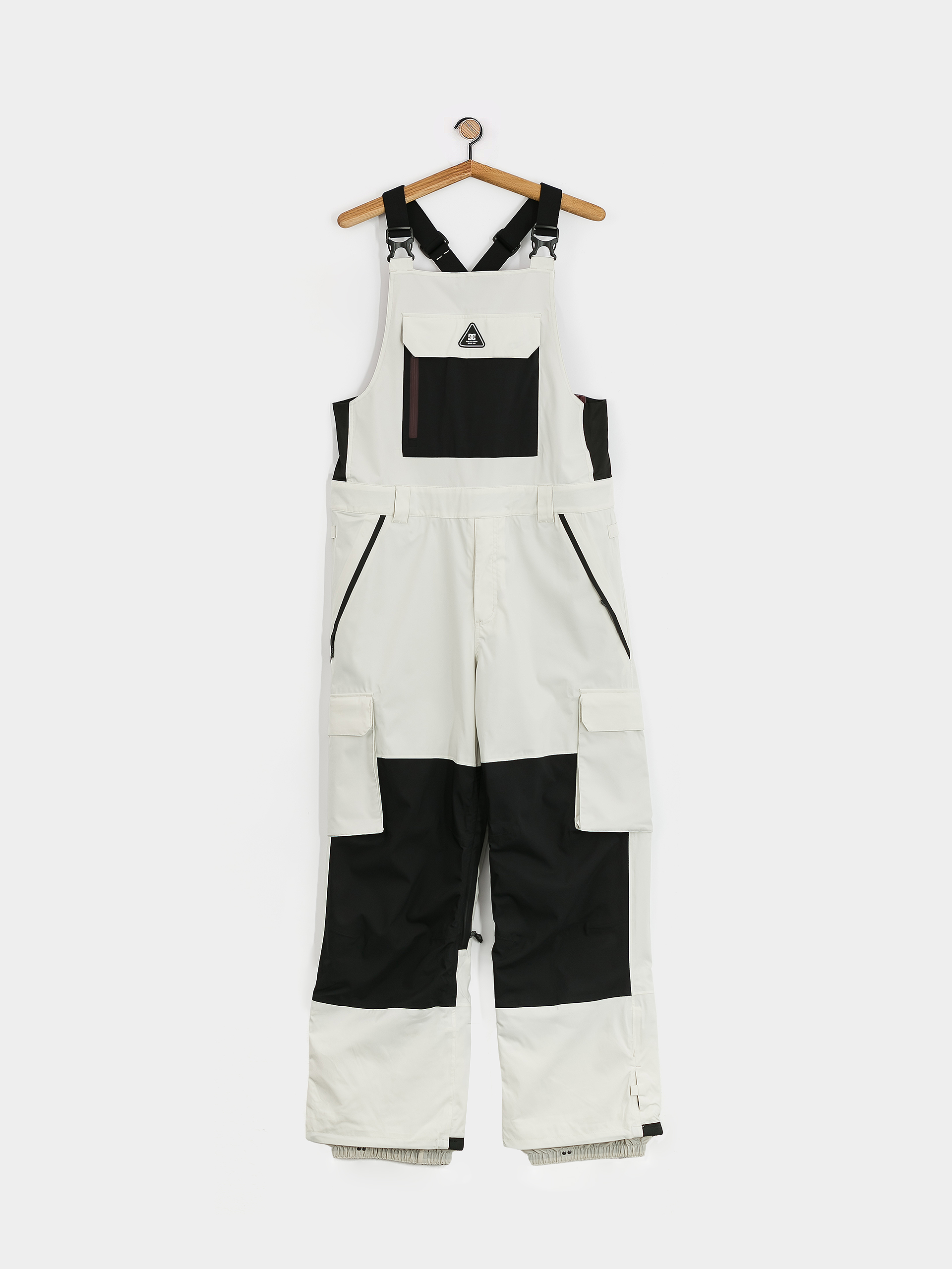 Mens DC Brigade 45K Bib Snowboard pants (silver birch)