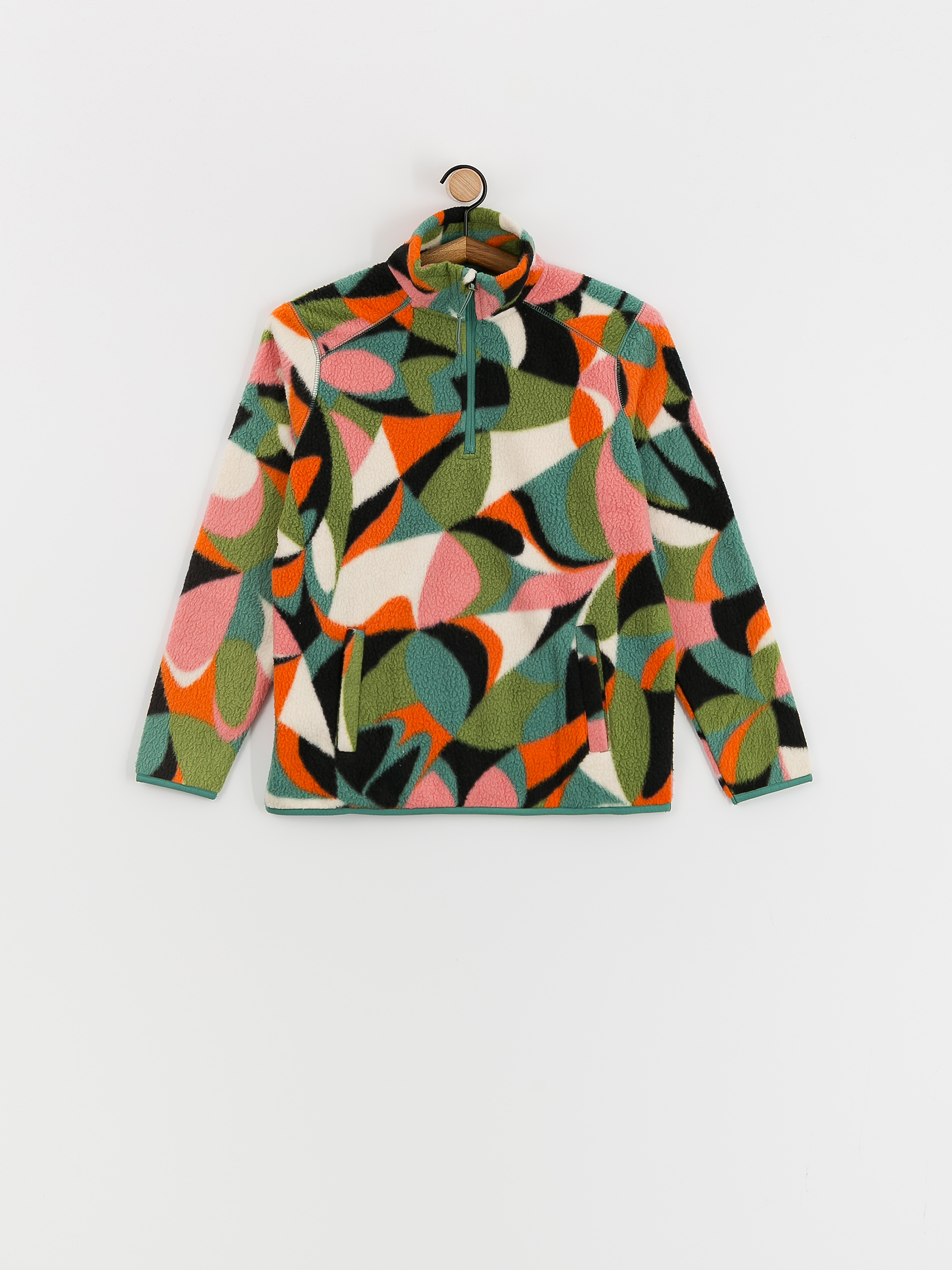 Womens Billabong Boundary Mock 3 Fleece (pink coral)