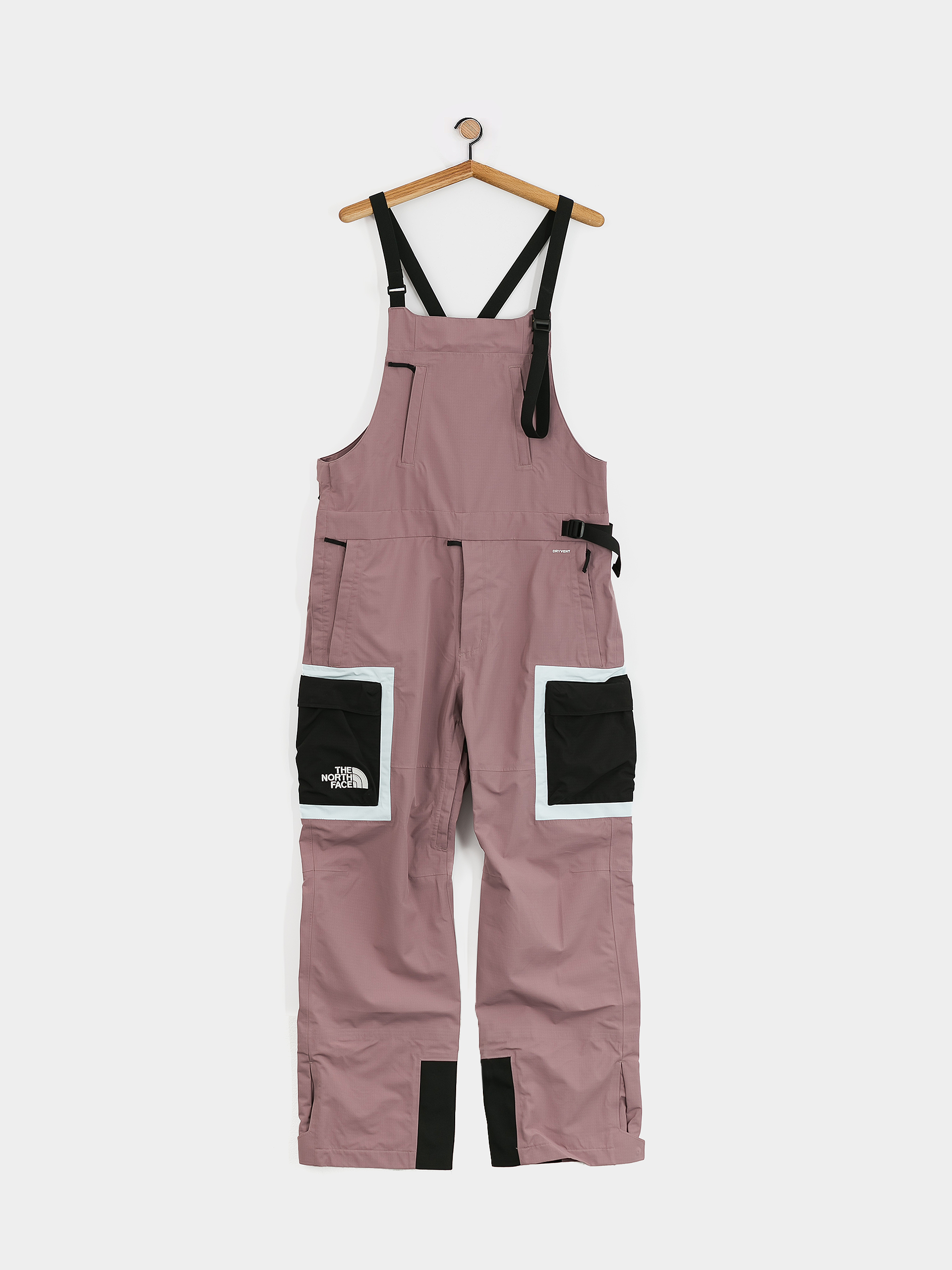 Mens The North Face Dragline Bib Snowboard pants (fawn grey)