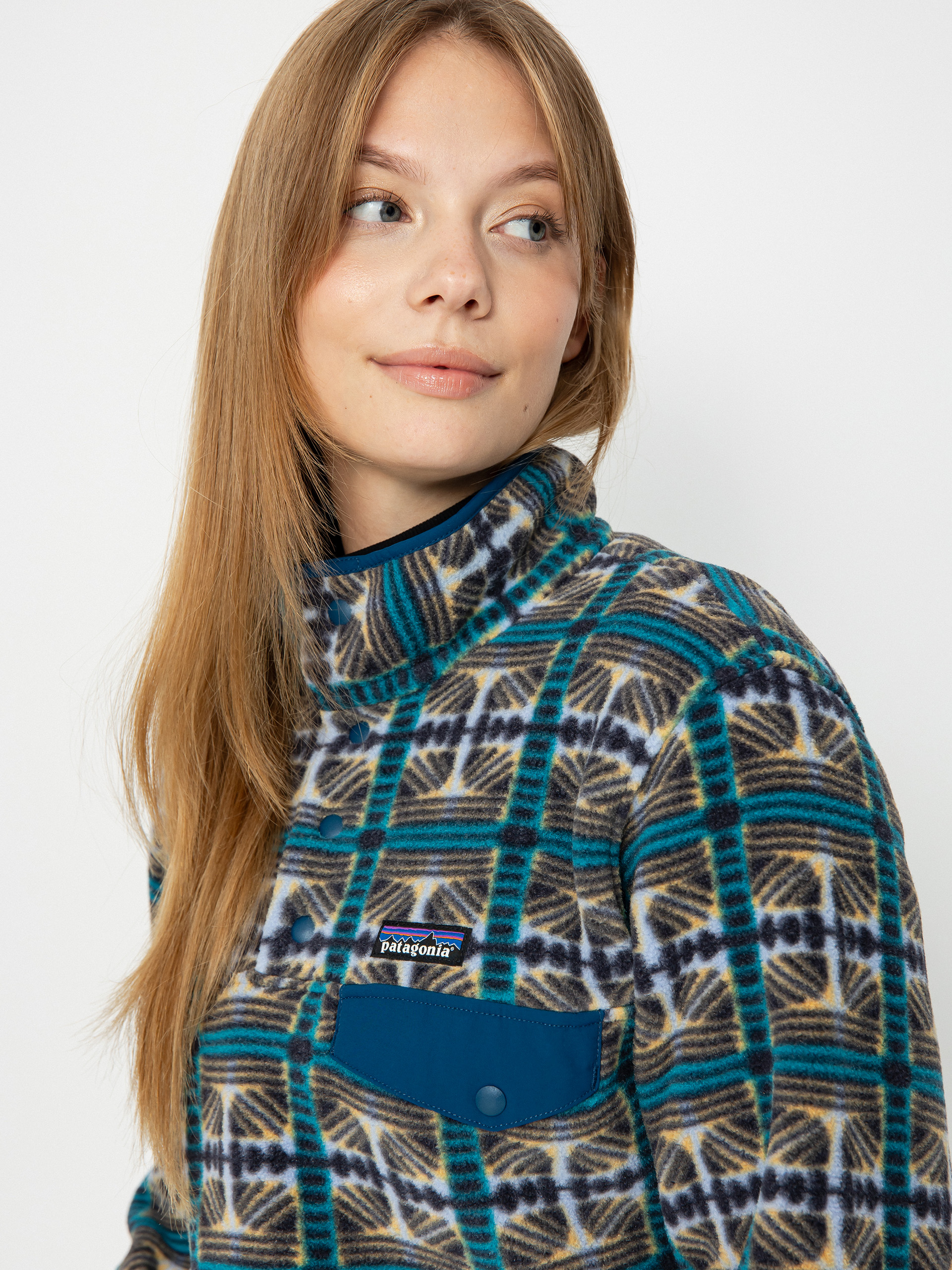 Patagonia patterned cheap fleece womens