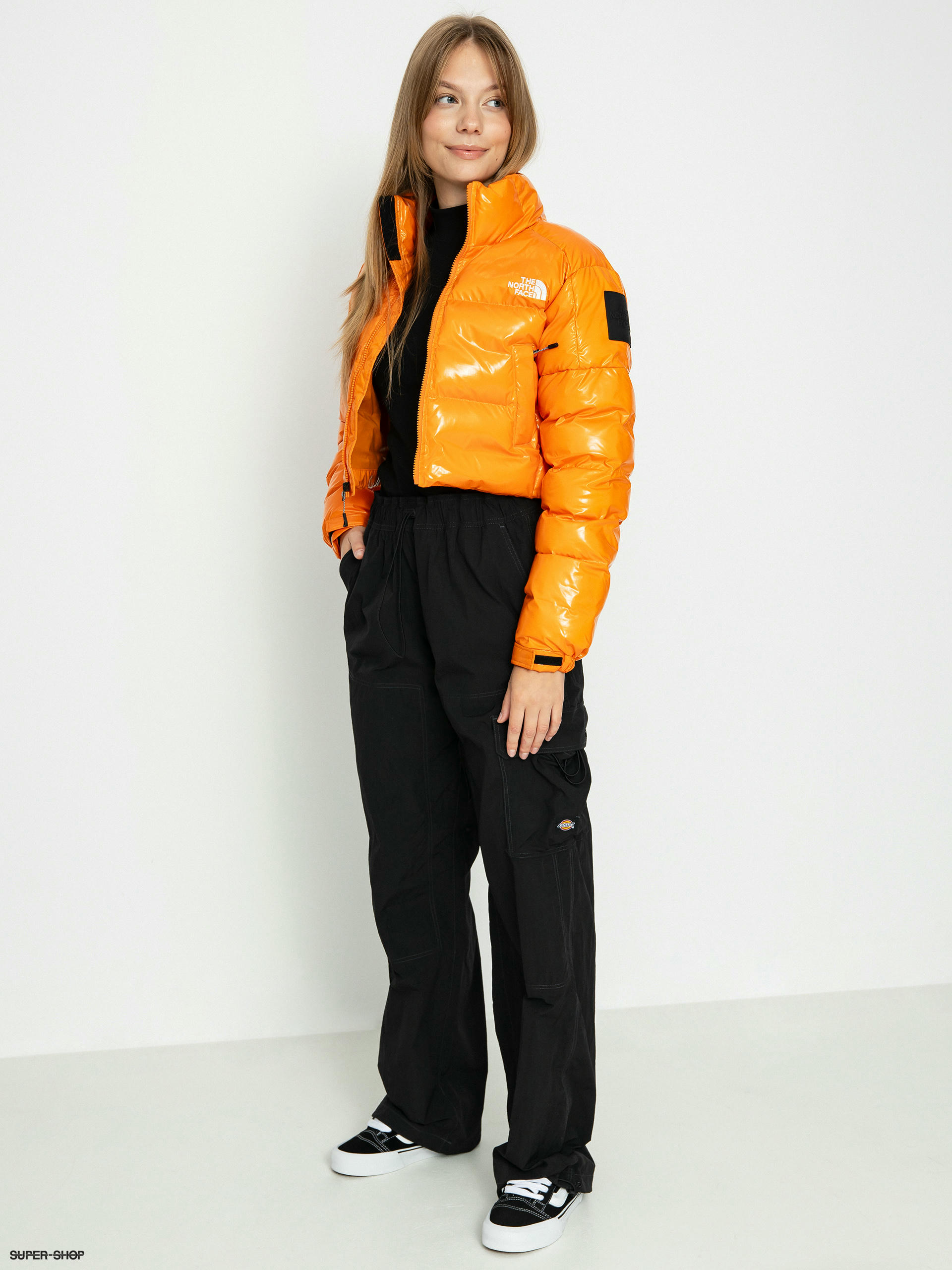 North face orange clearance puffer