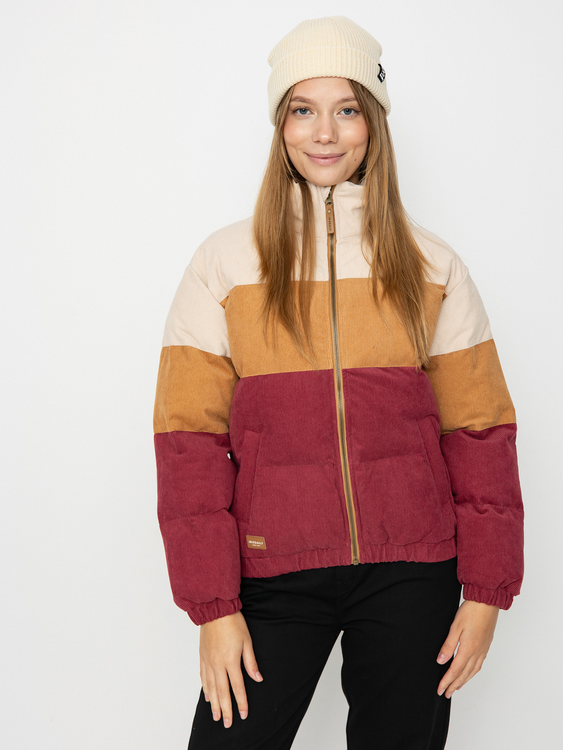 Iriedaily Cordy Puffer Jacke Wmn (dark red)