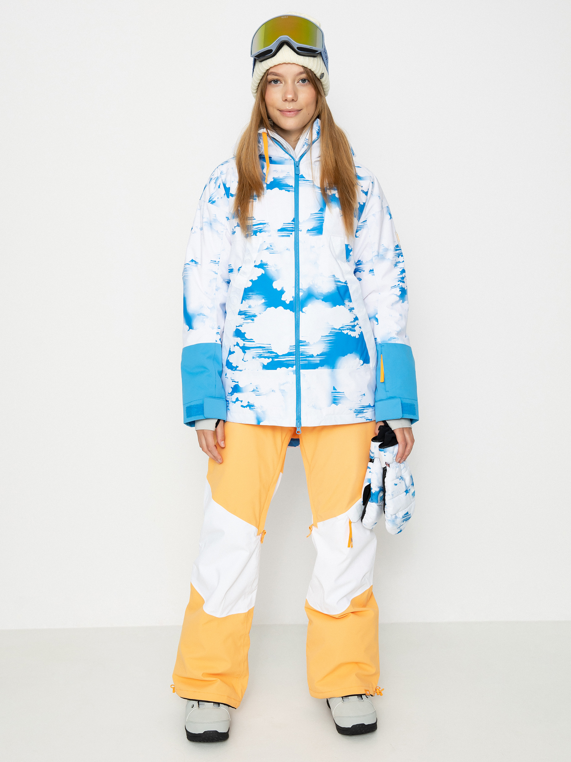 Womens Roxy Chloe Kim Snowboard jacket (azure blue clouds)