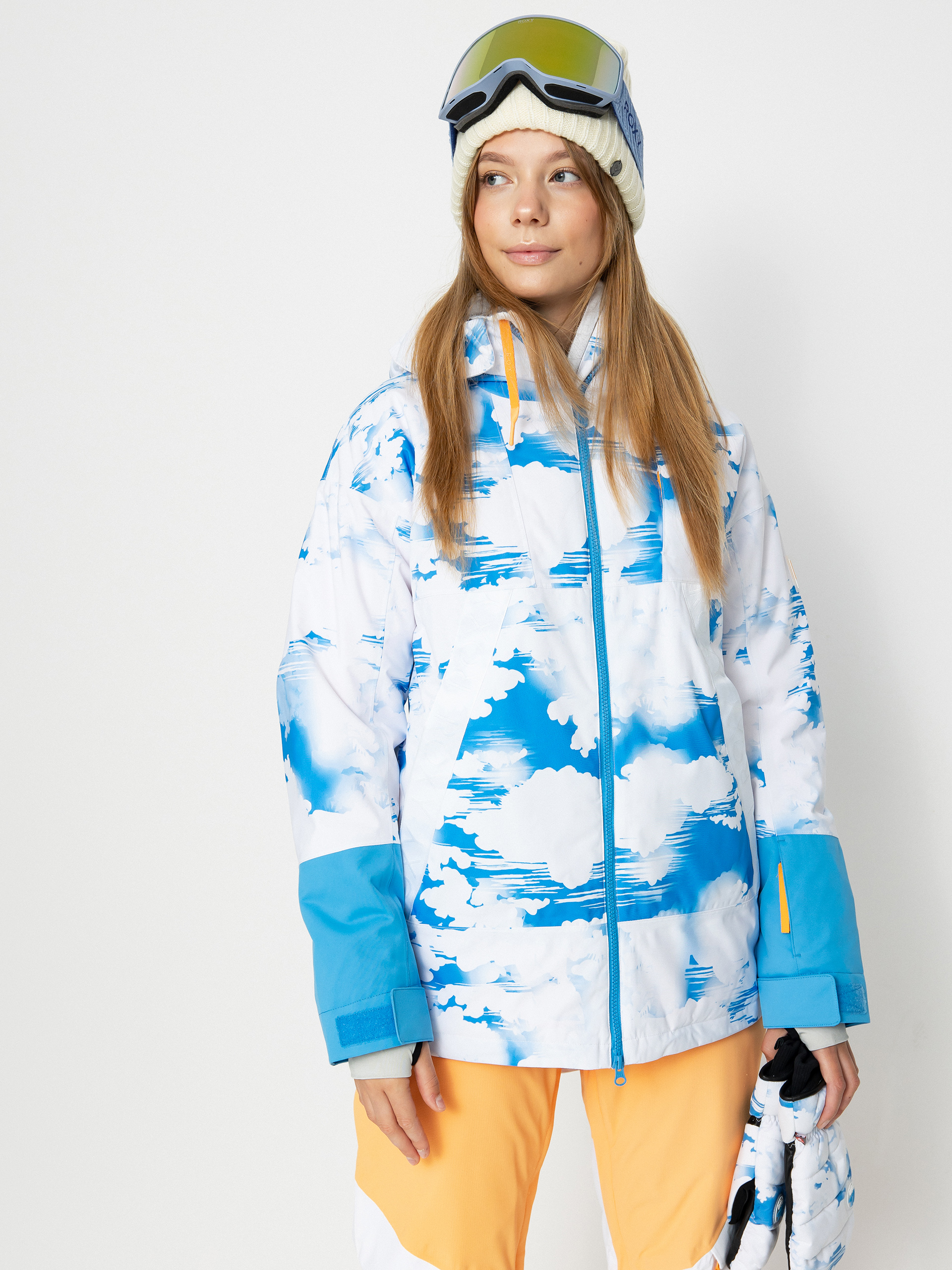 Womens Roxy Chloe Kim Snowboard jacket (azure blue clouds)