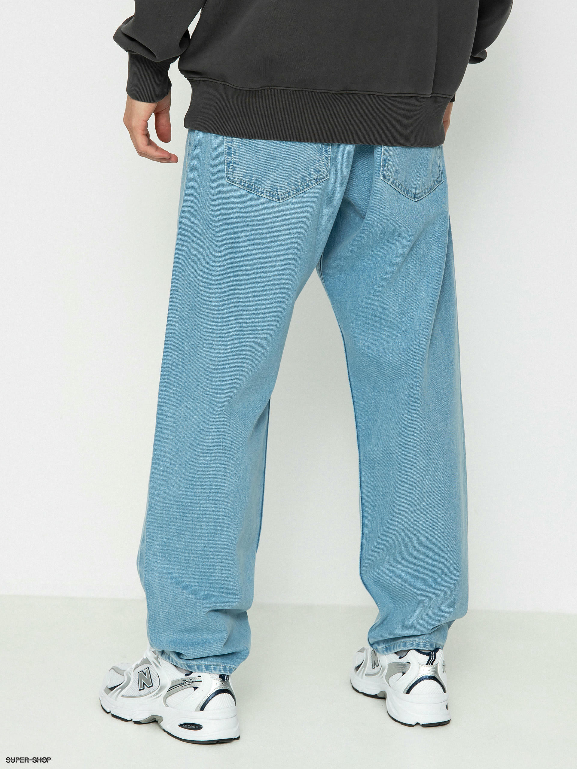 MassDnm Slang Jeans Baggi Fit Pants (Light Blue Stone Wash)