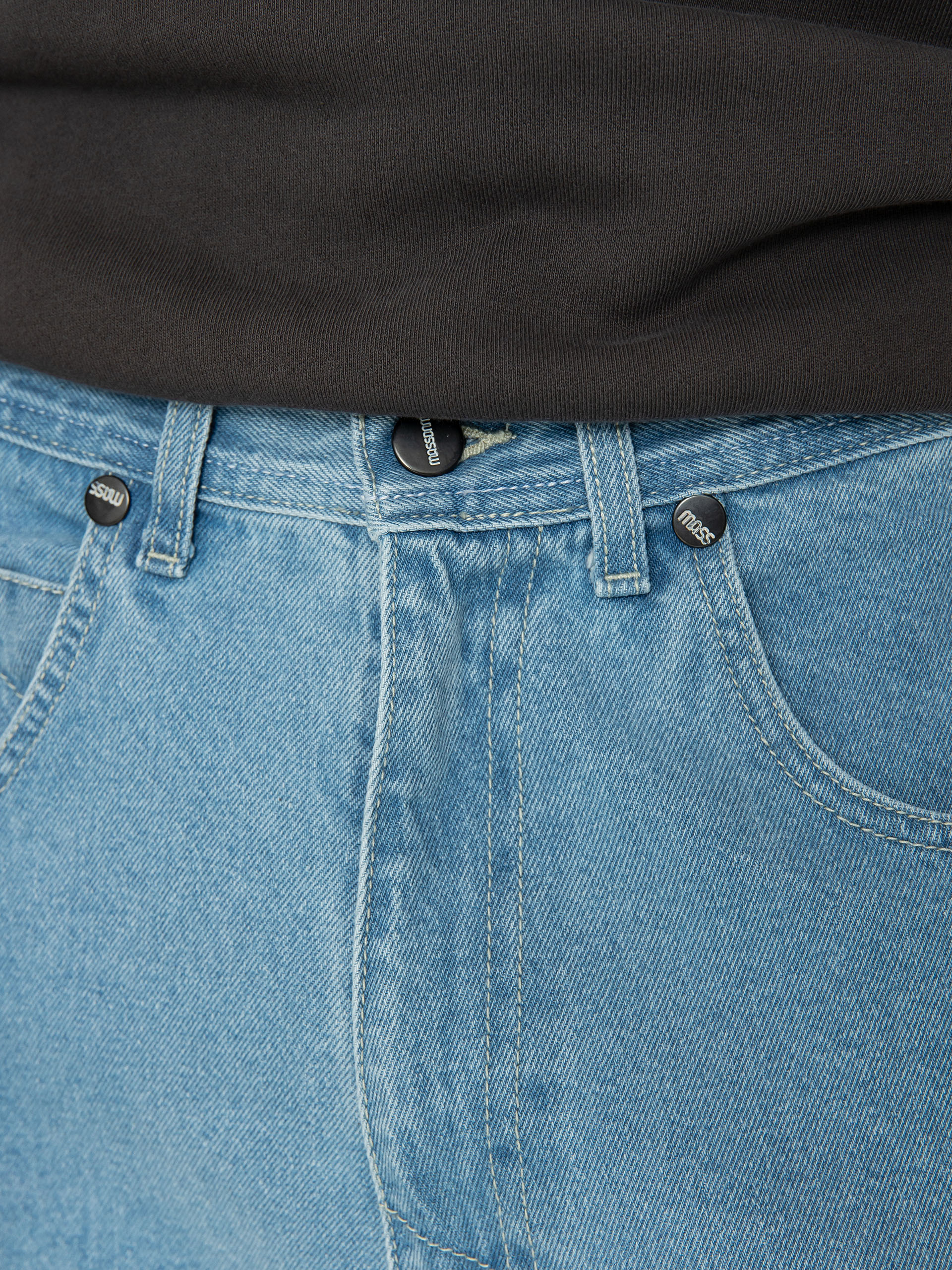 MassDnm Slang Jeans Baggi Fit Pants (Light Blue Stone Wash)