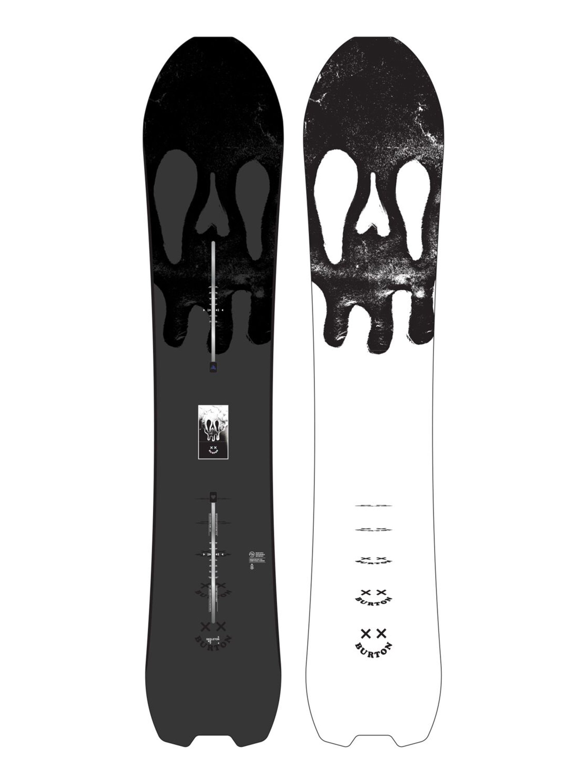 スノーボード 18-19 burton skeletonkey 150 Burton Skeleton Key Snowboard - white, black