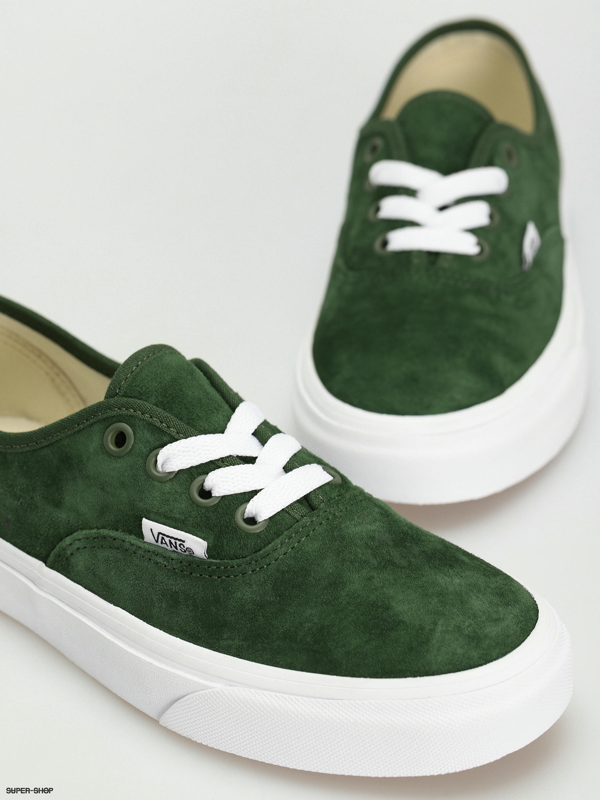 Vans pig suede authentic on sale green