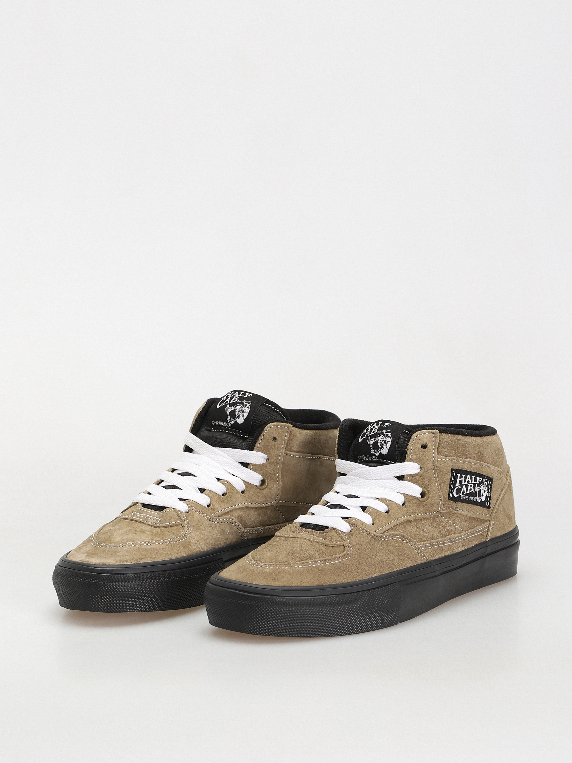 Vans Skate Half Cab Shoes (pig suede olive/black)